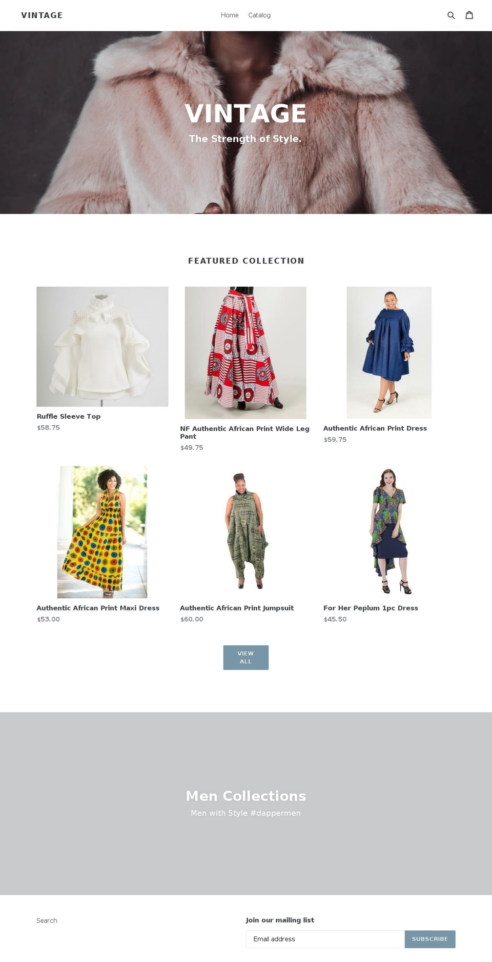 vintagehorizon.com — Shopify storefront screenshot