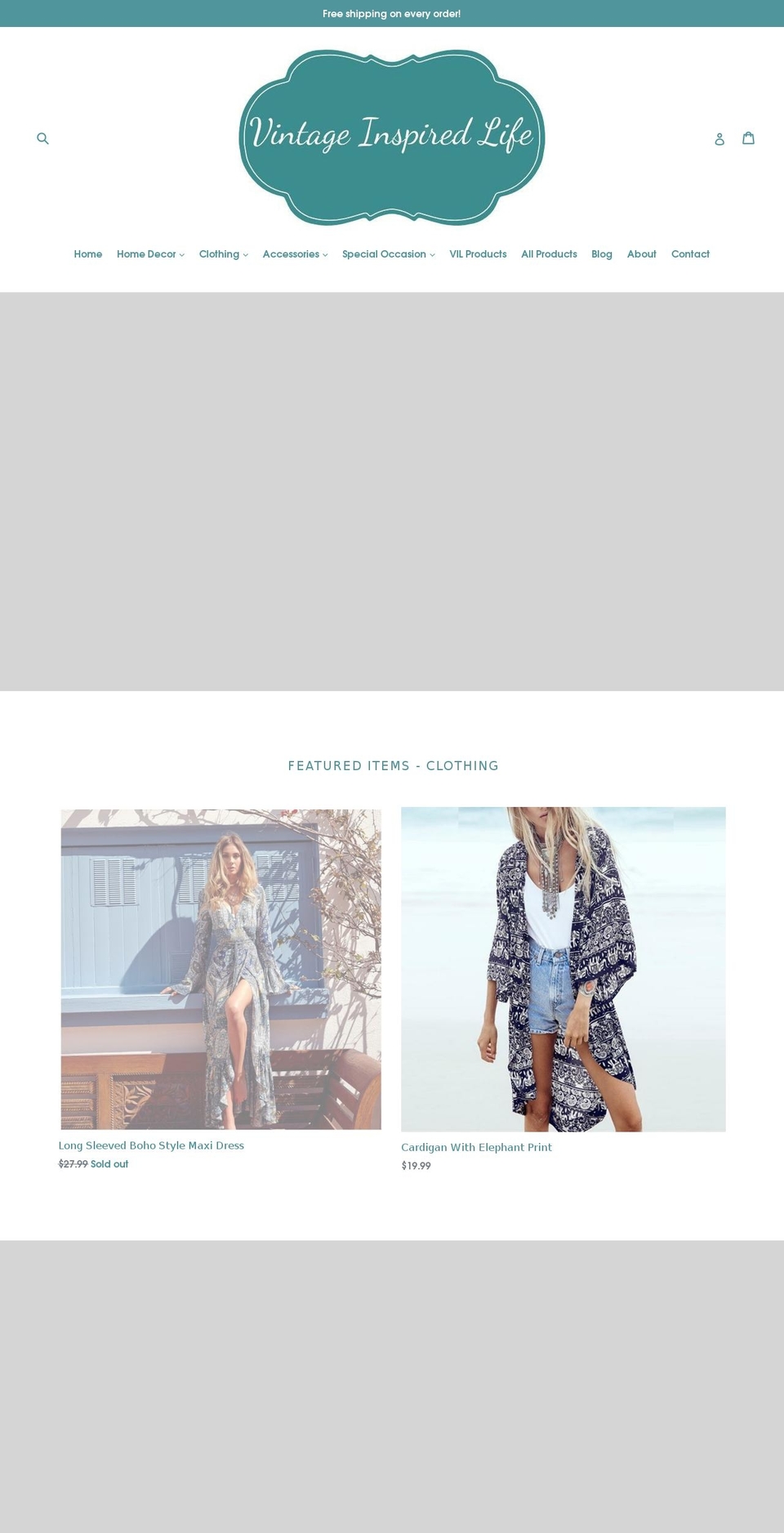 vintageinspiredlife.com — Shopify storefront screenshot