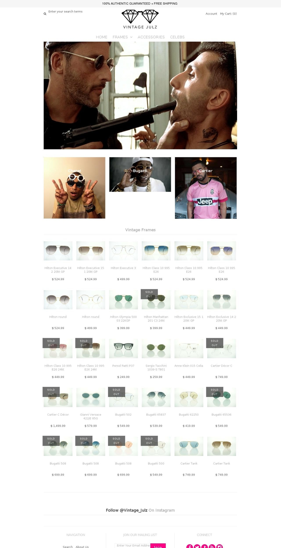 vintagejulz.com shopify website screenshot