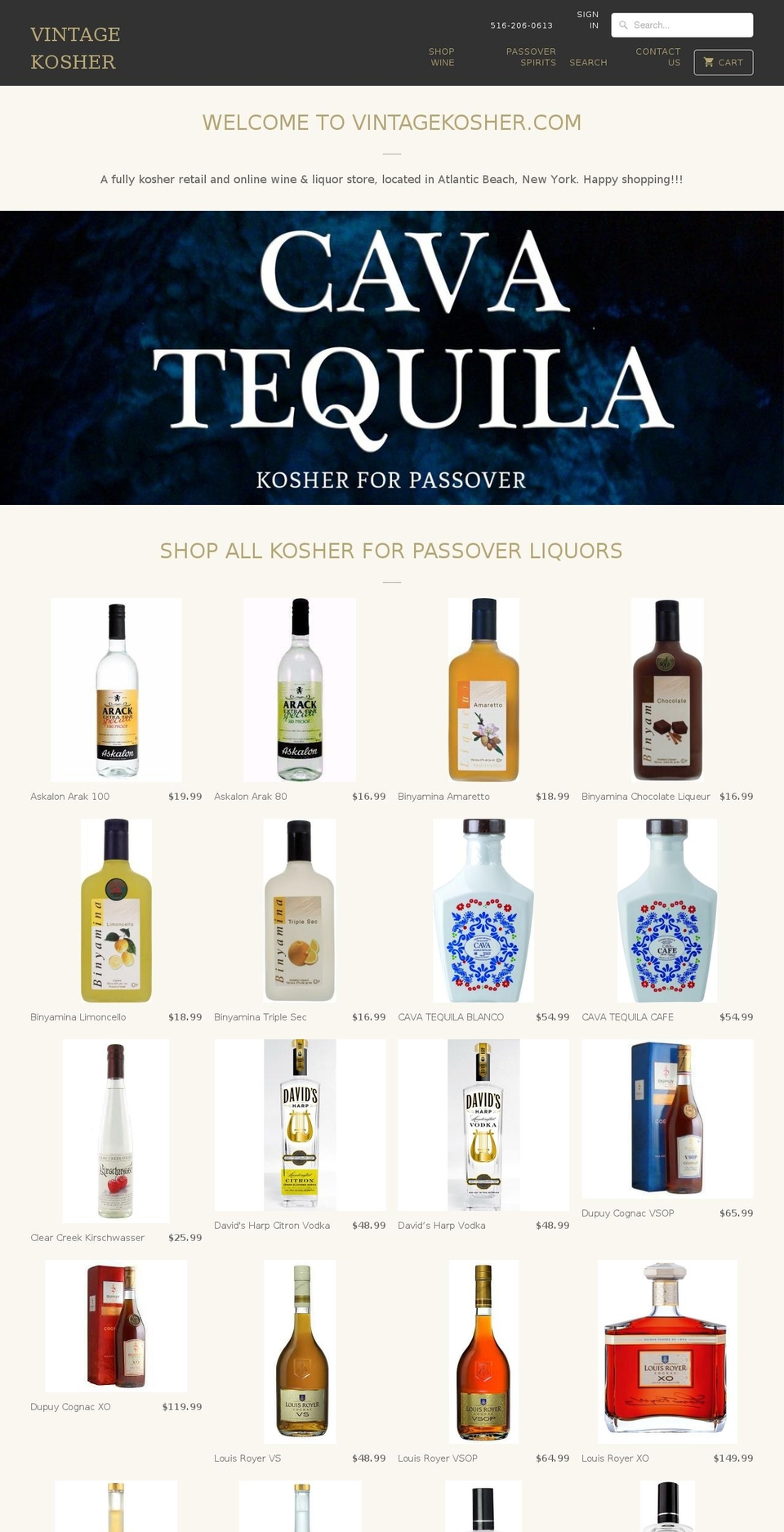 vintagekosher.com shopify website screenshot