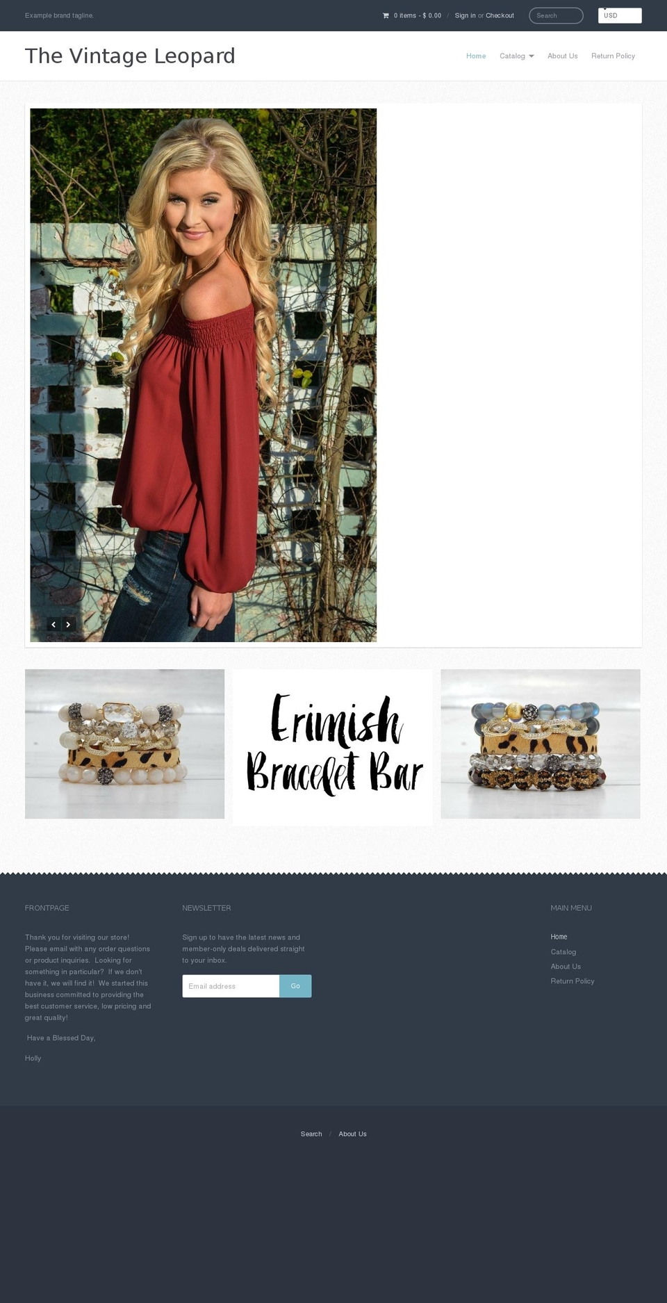 vintageleopard.com shopify website screenshot