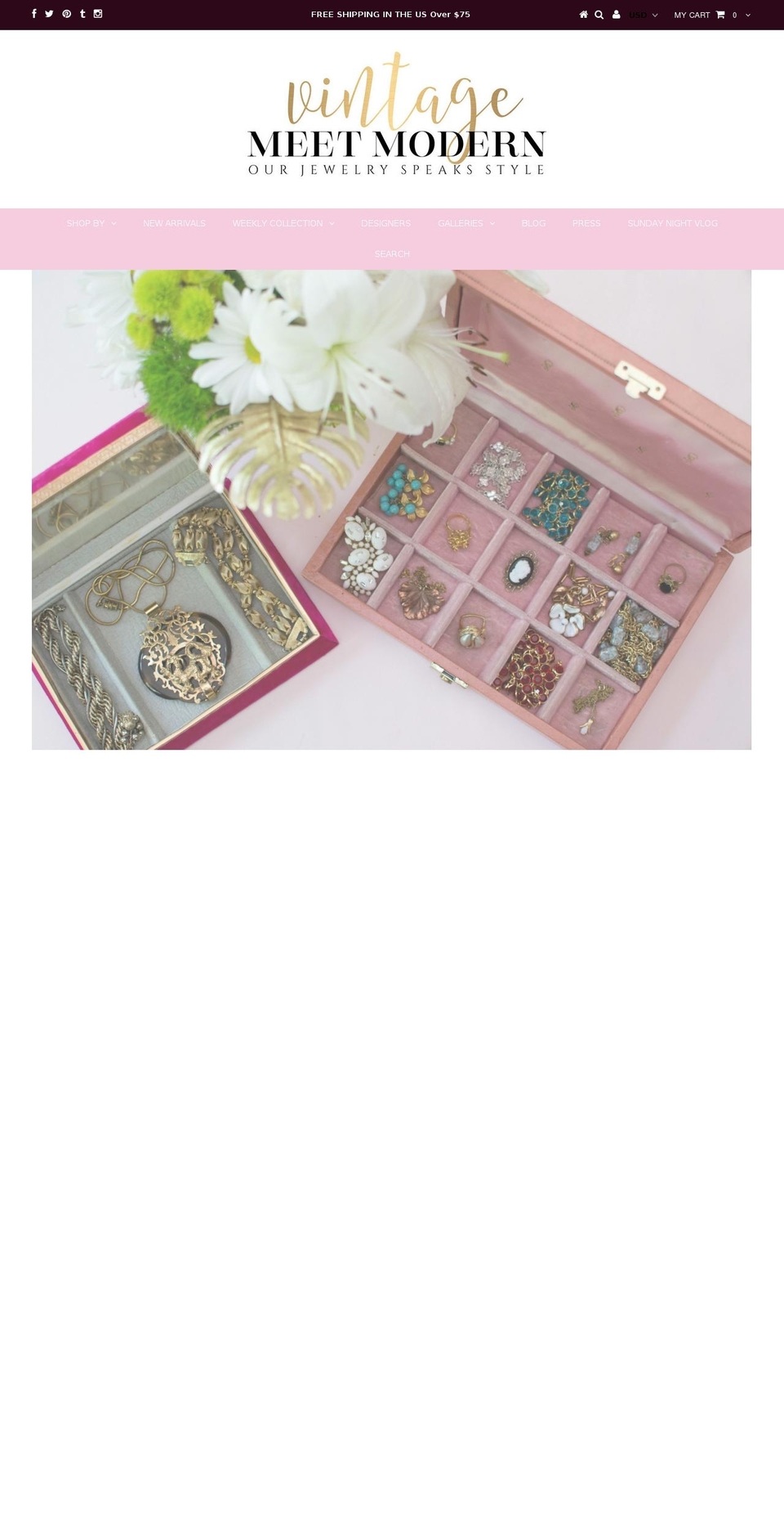 vintagemeetmodern.com shopify website screenshot