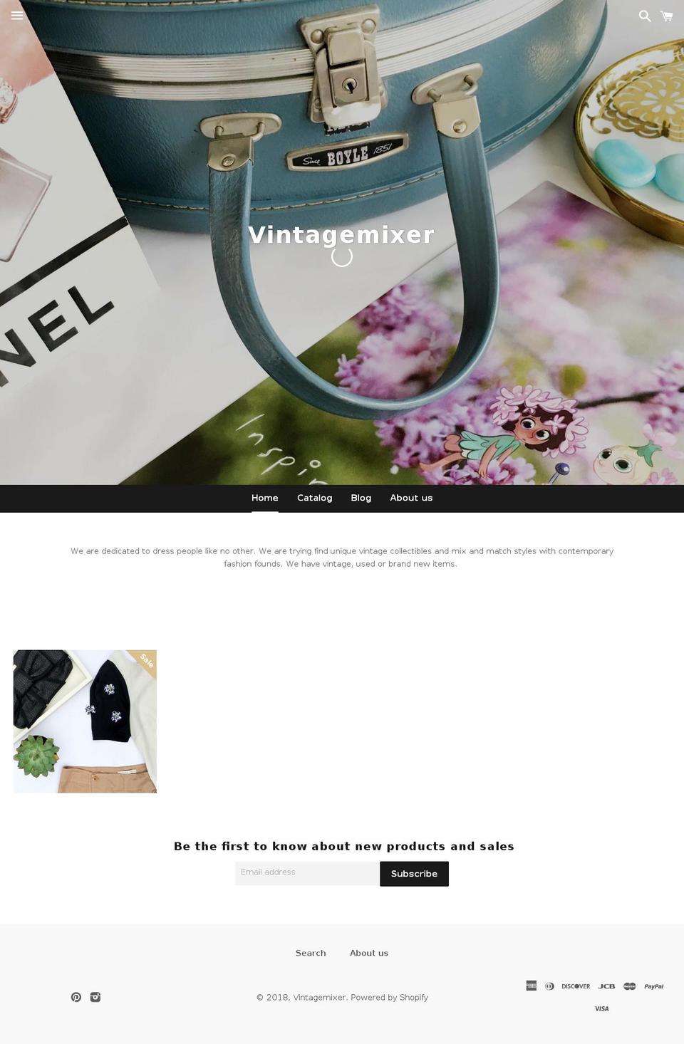 vintagemixerclothing.com — Shopify storefront screenshot