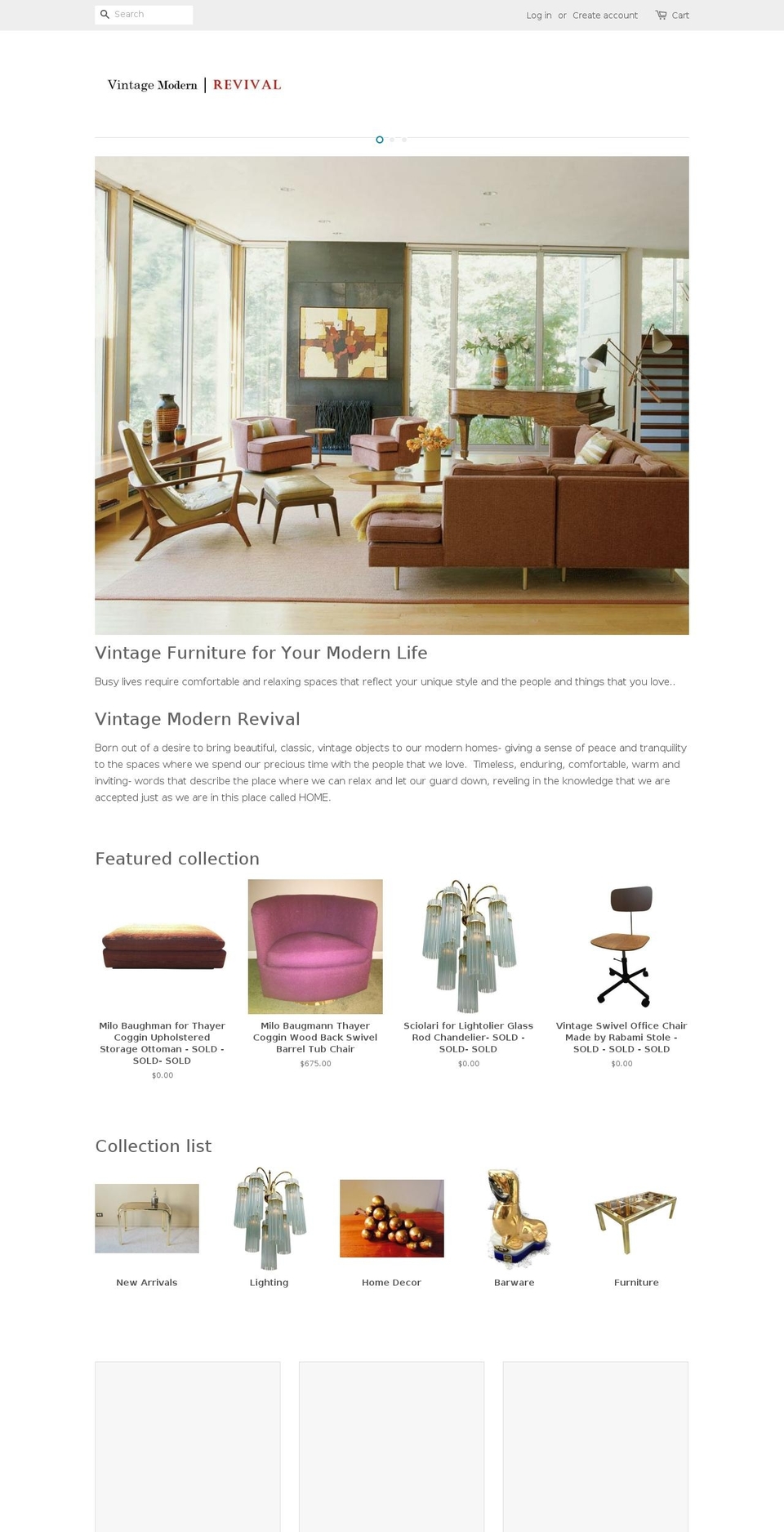 vintagemodernrevival.com — Shopify storefront screenshot