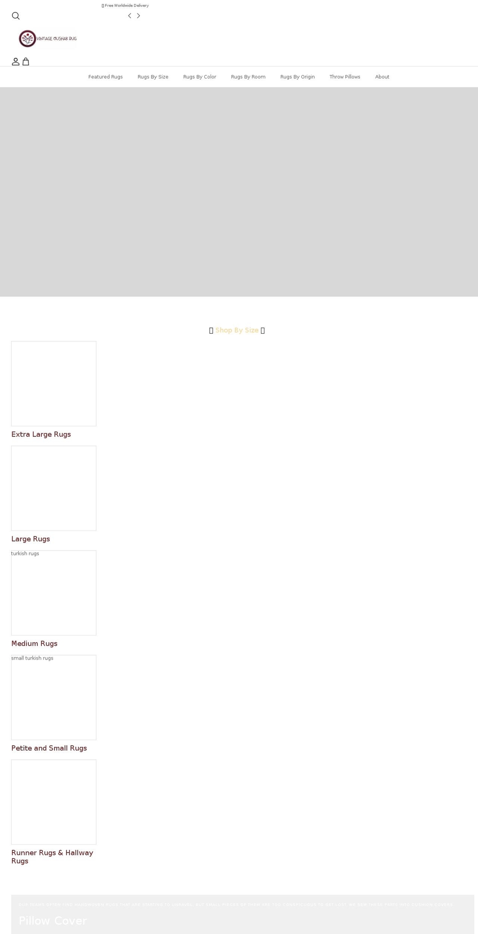 vintageoushakrug.com shopify website screenshot
