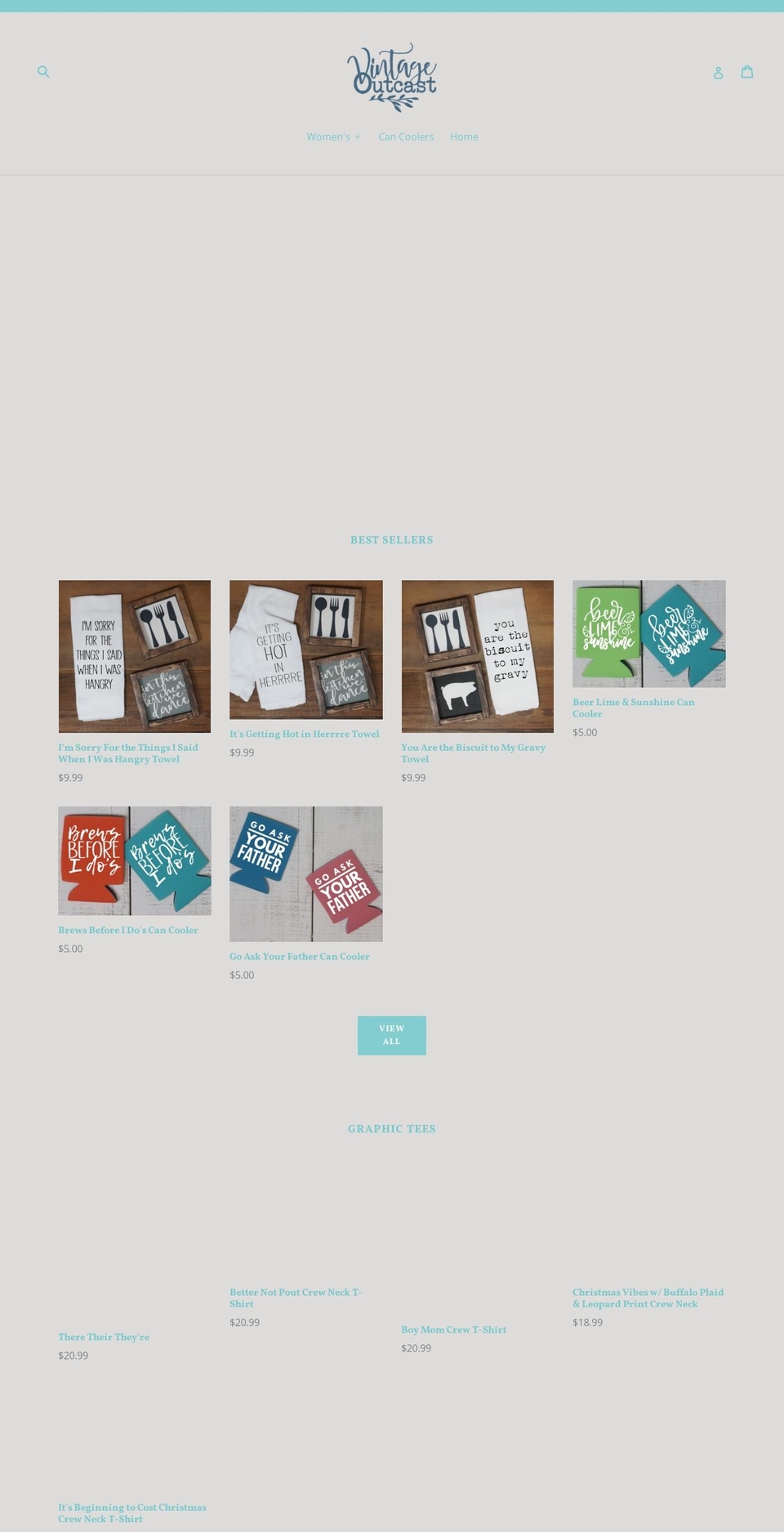 vintageoutcast.com — Shopify storefront screenshot