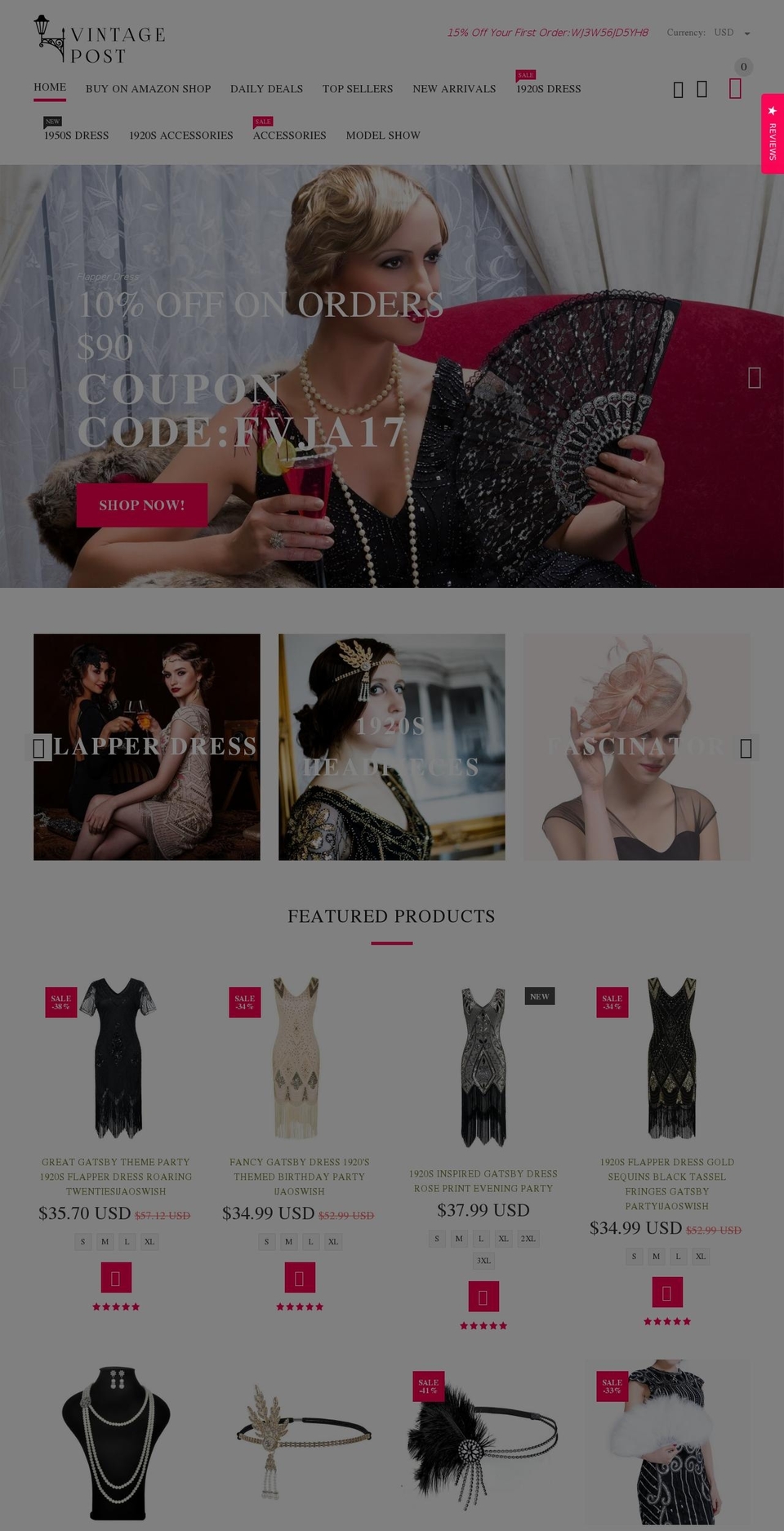 YourStore Shopify theme site example vintagepost.com