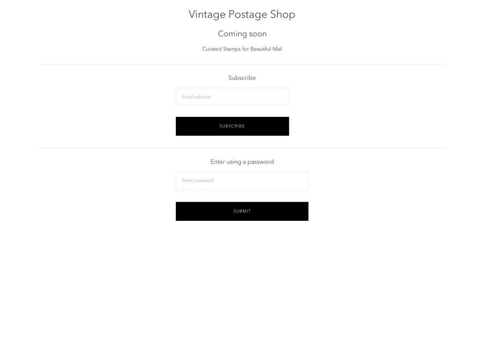 vintagepostageshop.com — Shopify storefront screenshot