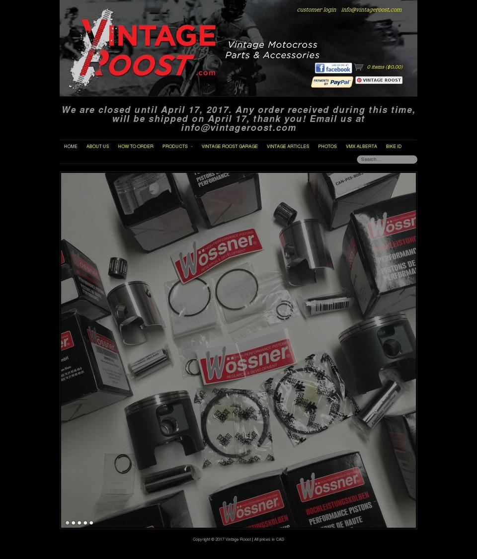 vintageroost.com shopify website screenshot