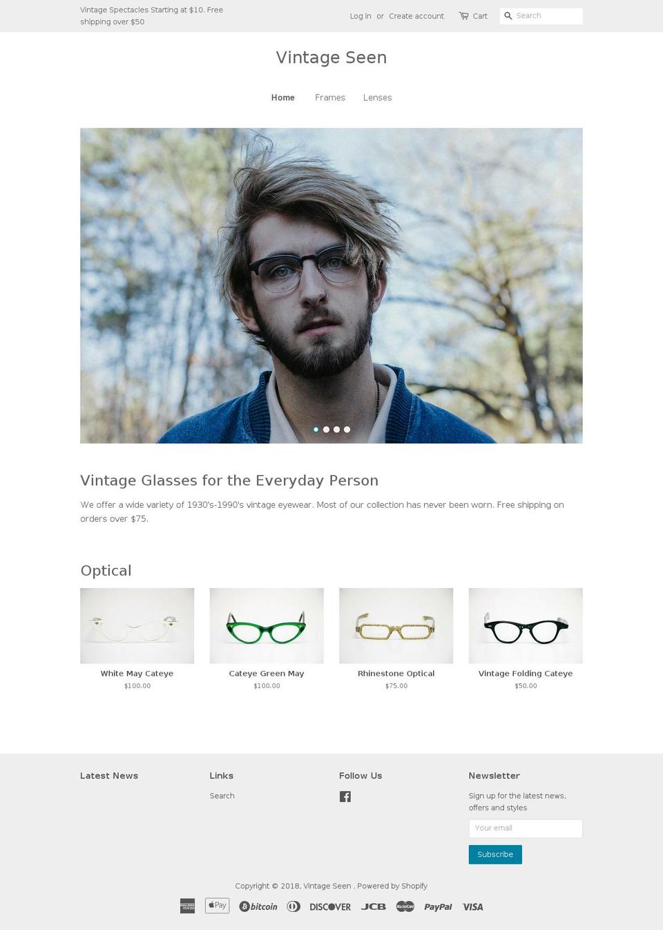 vintageseen.com — Shopify storefront screenshot