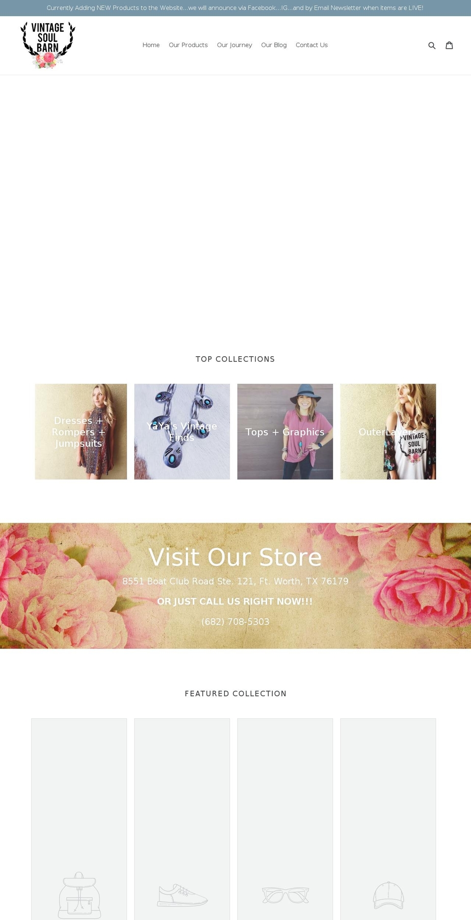 vintagesoulbarn.net shopify website screenshot