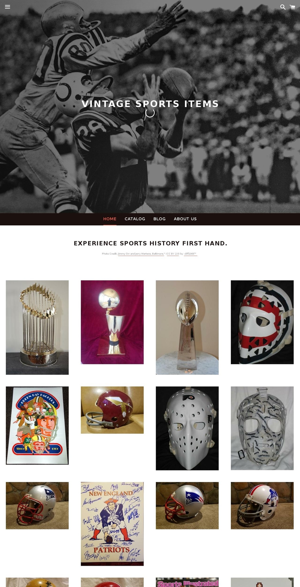 vintagesportsitems.com shopify website screenshot