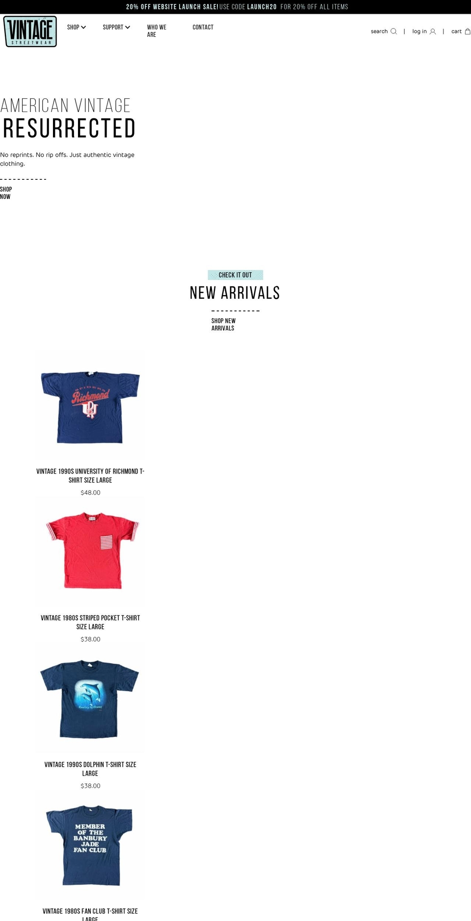 Sidekick-Custom Shopify theme site example vintagestreetwear.com