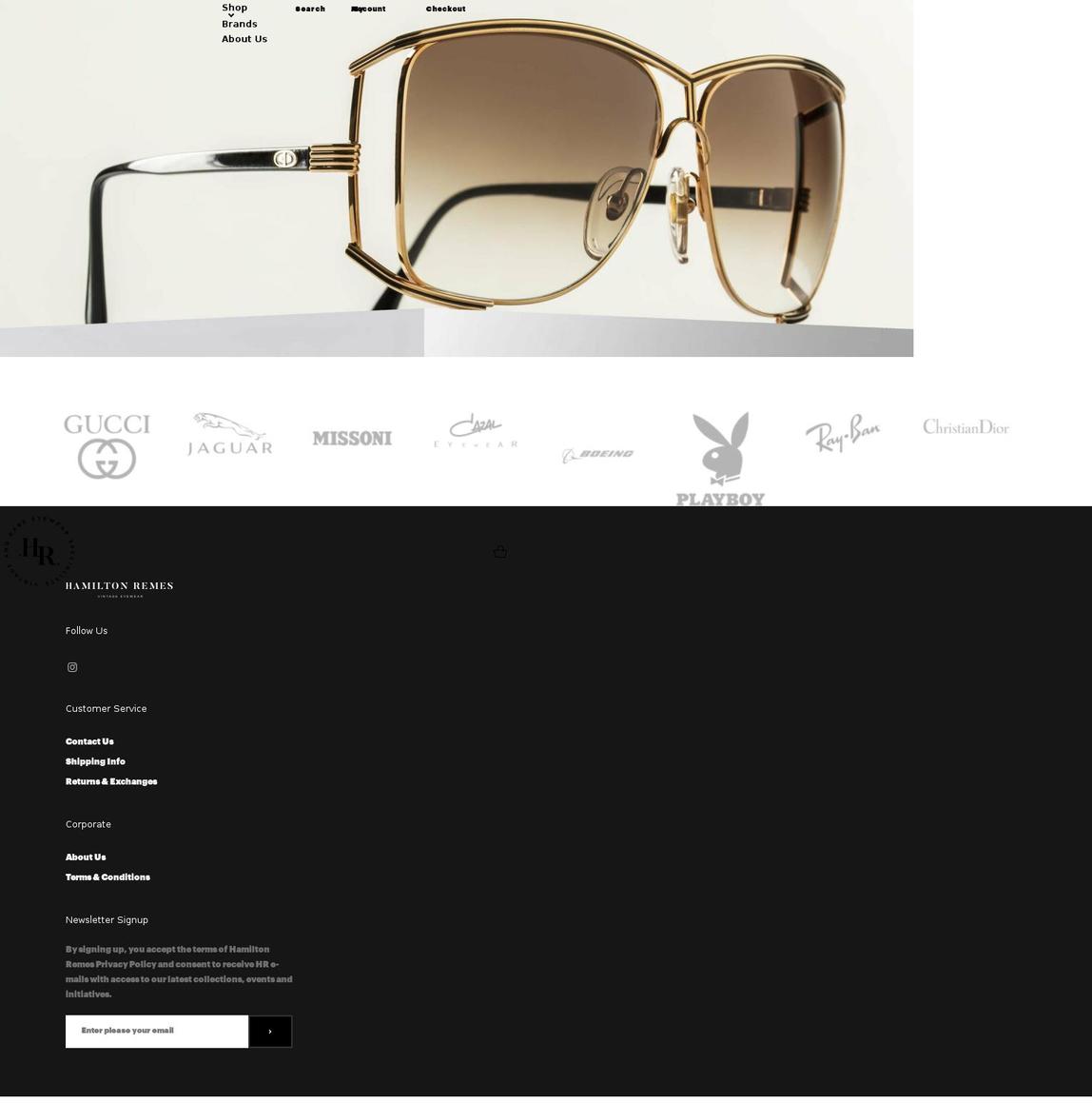 Milton Shopify theme site example vintagesunglasses.co.uk