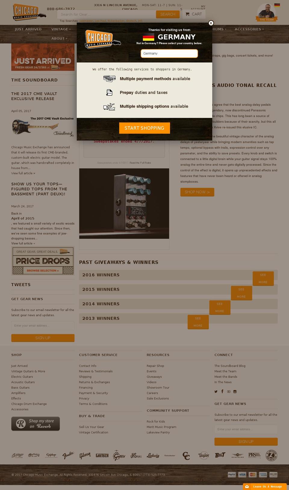 Chicago Music Exchange V6 (Bundling Capability) Shopify theme site example vintagesweepstakes.com