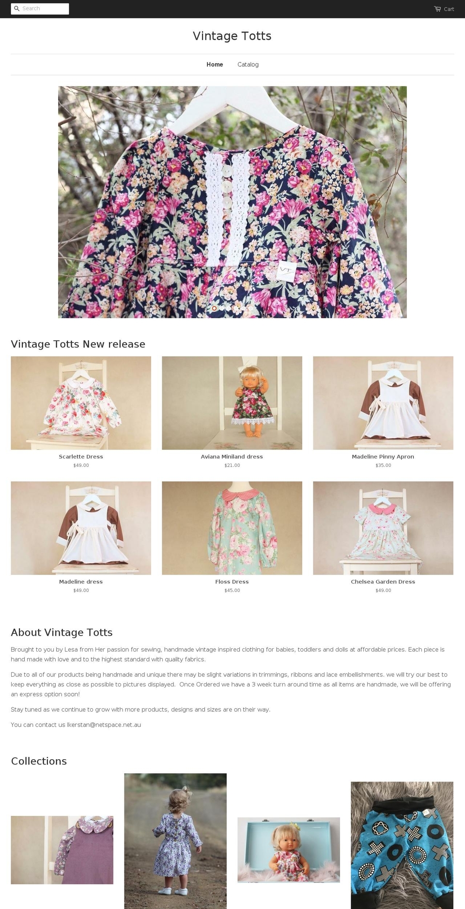 vintagetotts.com — Shopify storefront screenshot