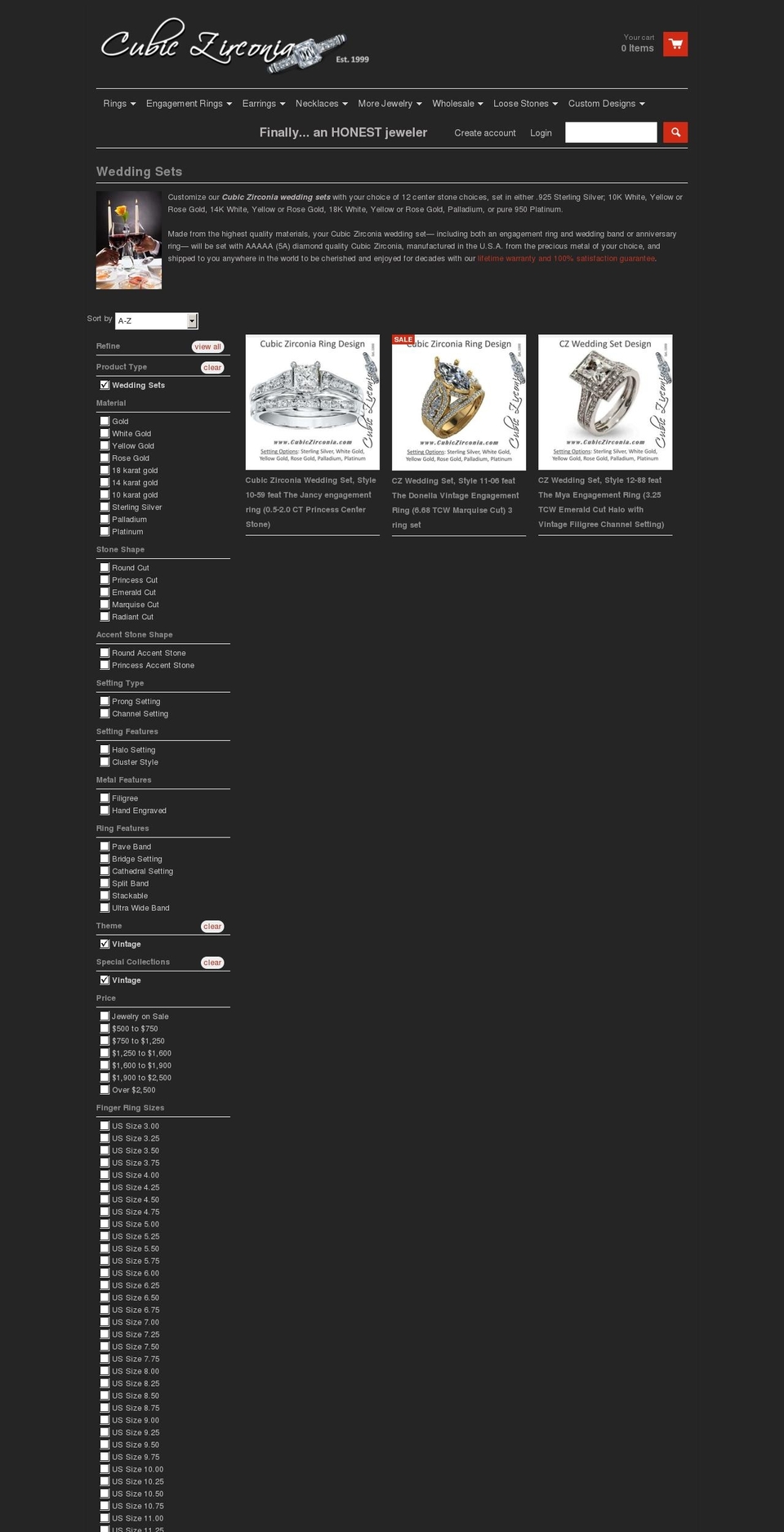 Back to Black (9\/24\/15) Copy of React (Amir Jan) 2 Shopify theme site example vintageweddingsets.com