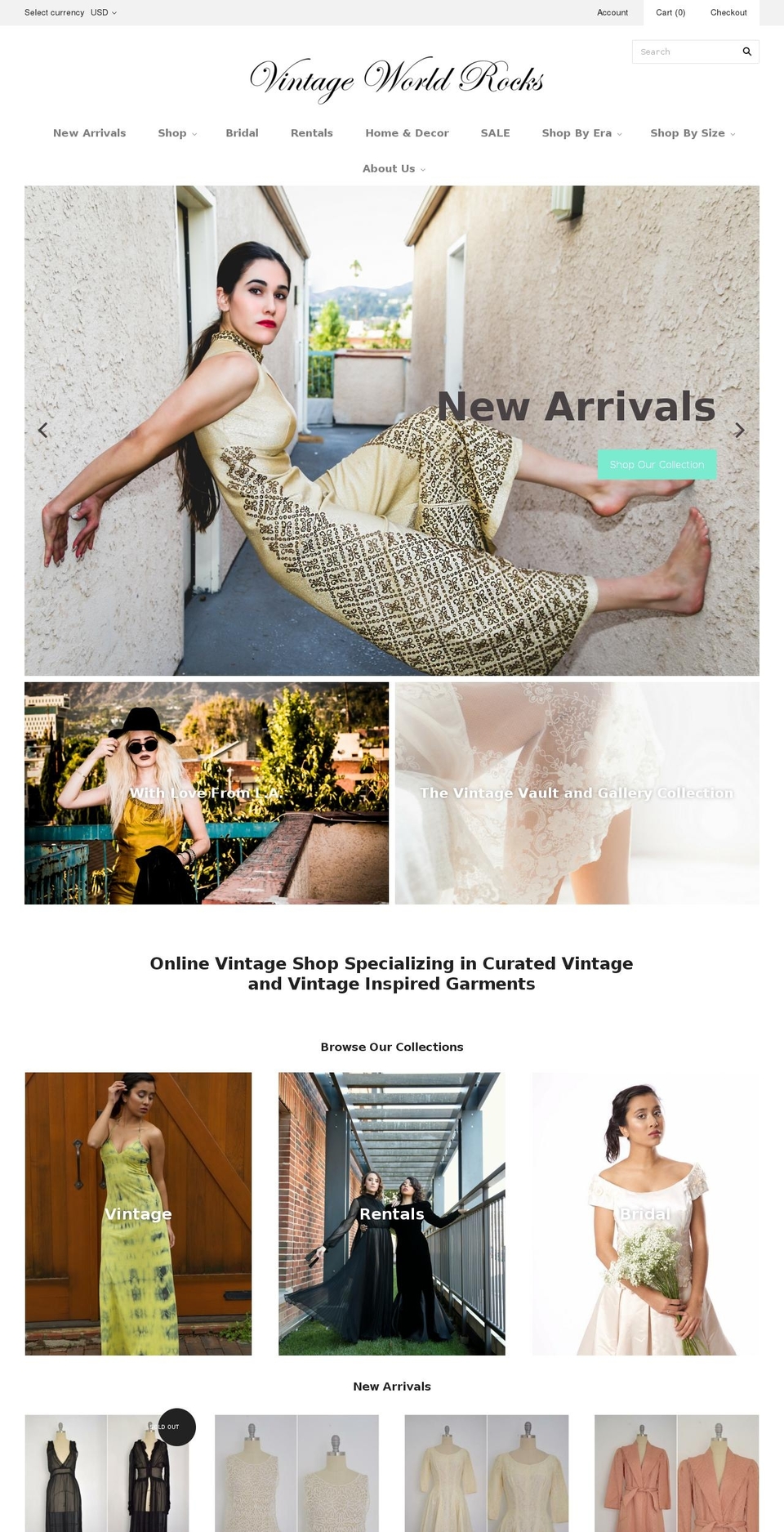 vintageworldrocks.com shopify website screenshot