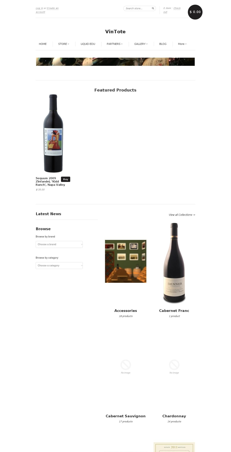 vintote.com shopify website screenshot