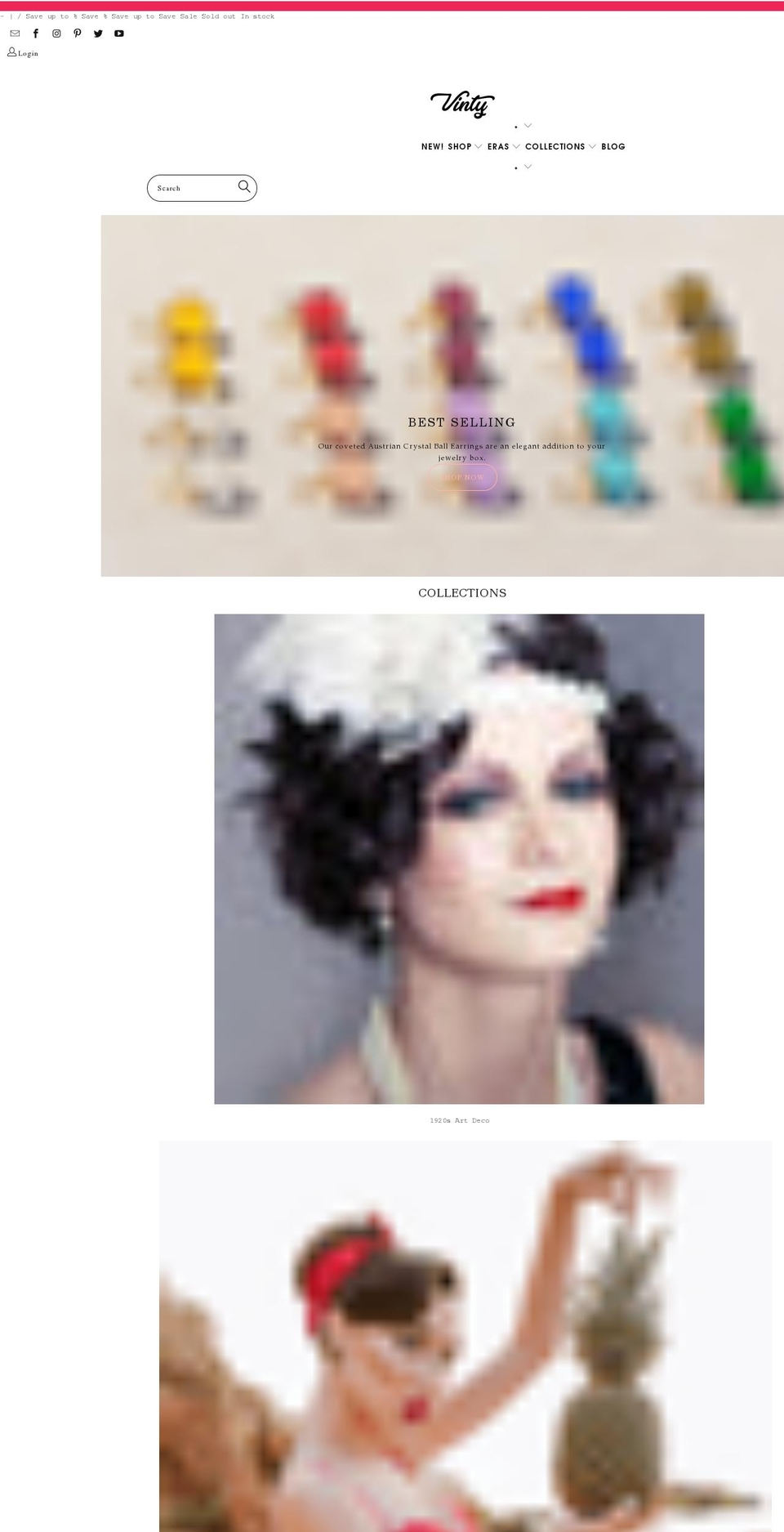 vintyjewelry.com — Shopify storefront screenshot