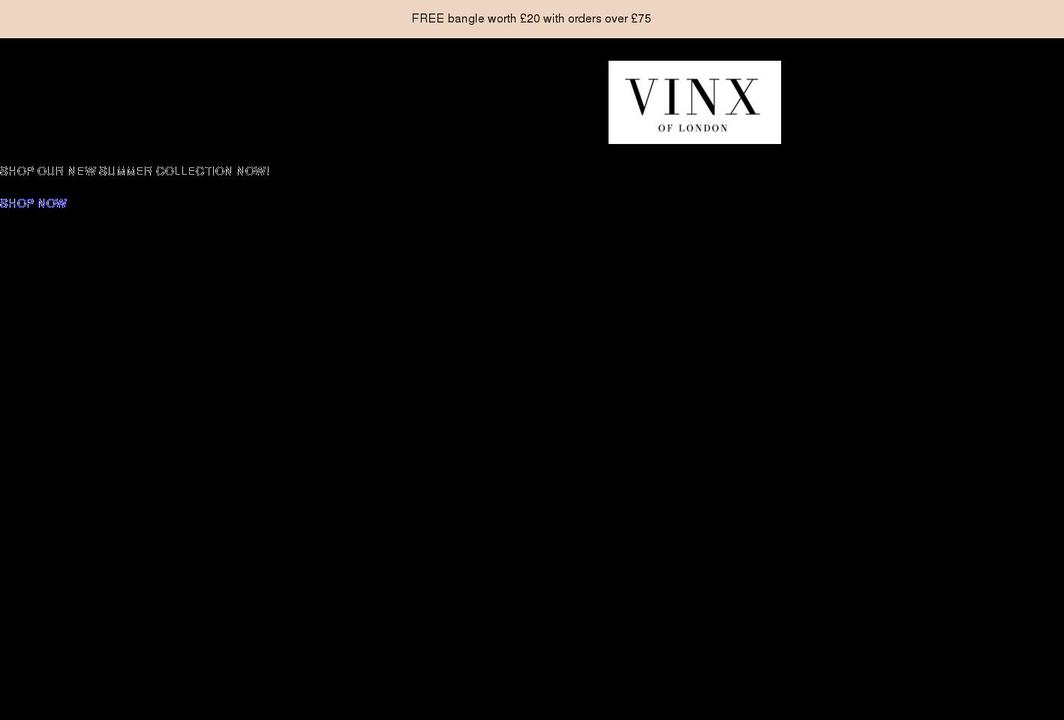 vinxoflondon.com shopify website screenshot