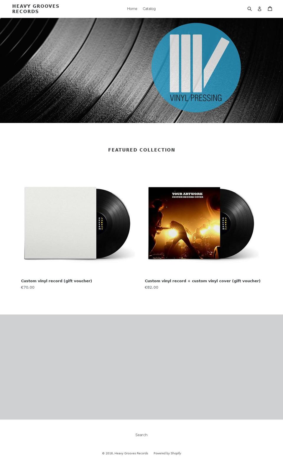 vinyl-pressing.store shopify website screenshot
