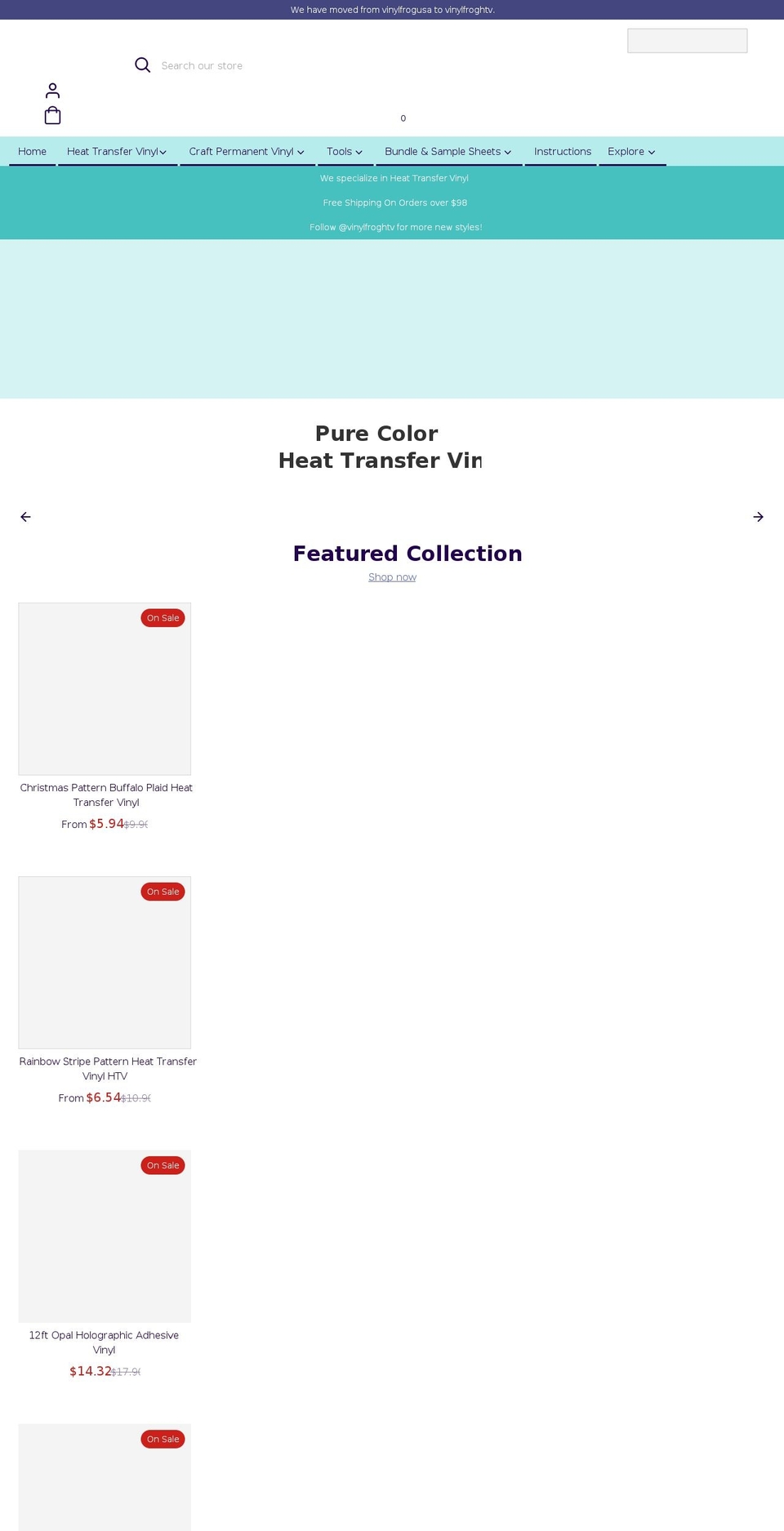 vinylfrogusa.com shopify website screenshot