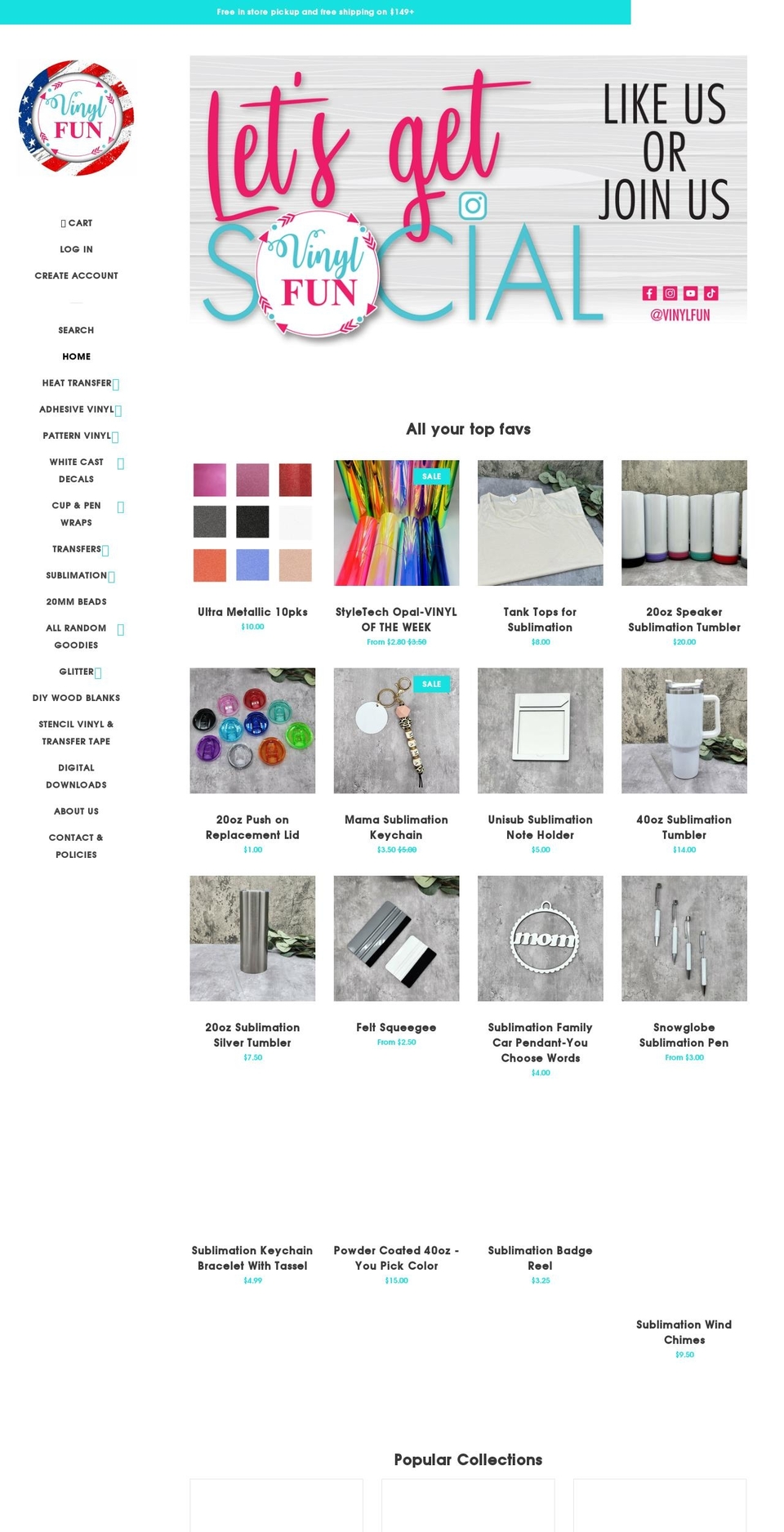 Copy of Copy of Pop Shopify theme site example vinylfunforeveryone.com