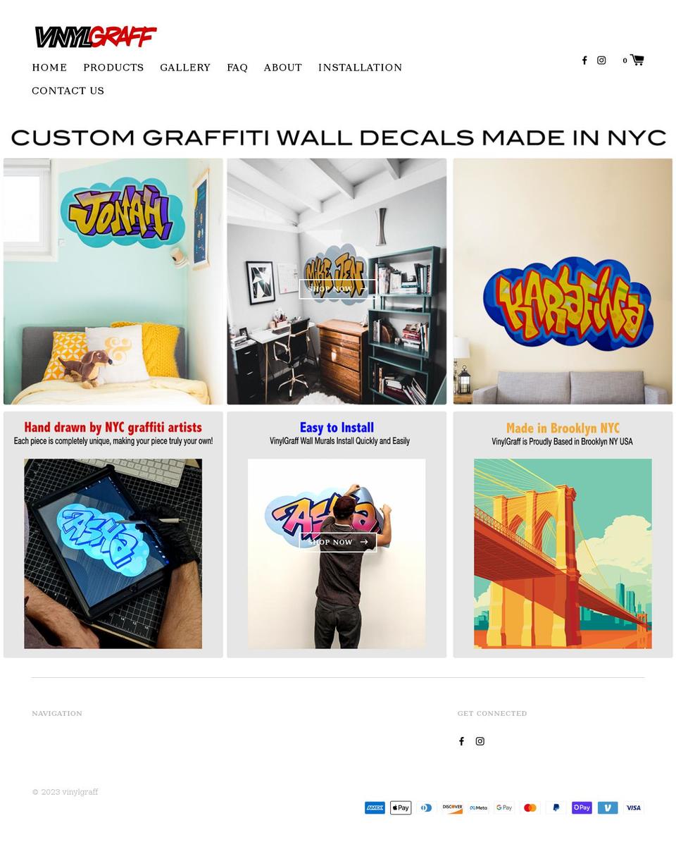 vinylgraff.com — Shopify storefront screenshot