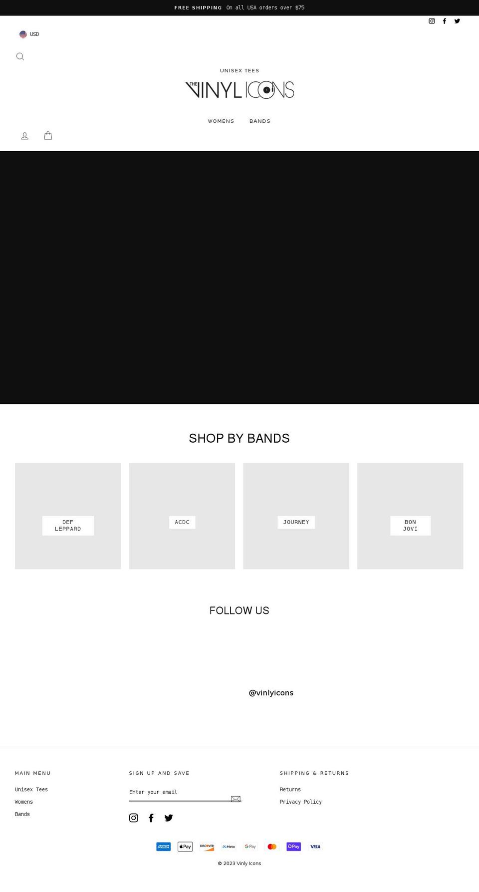 vinylicons.com shopify website screenshot