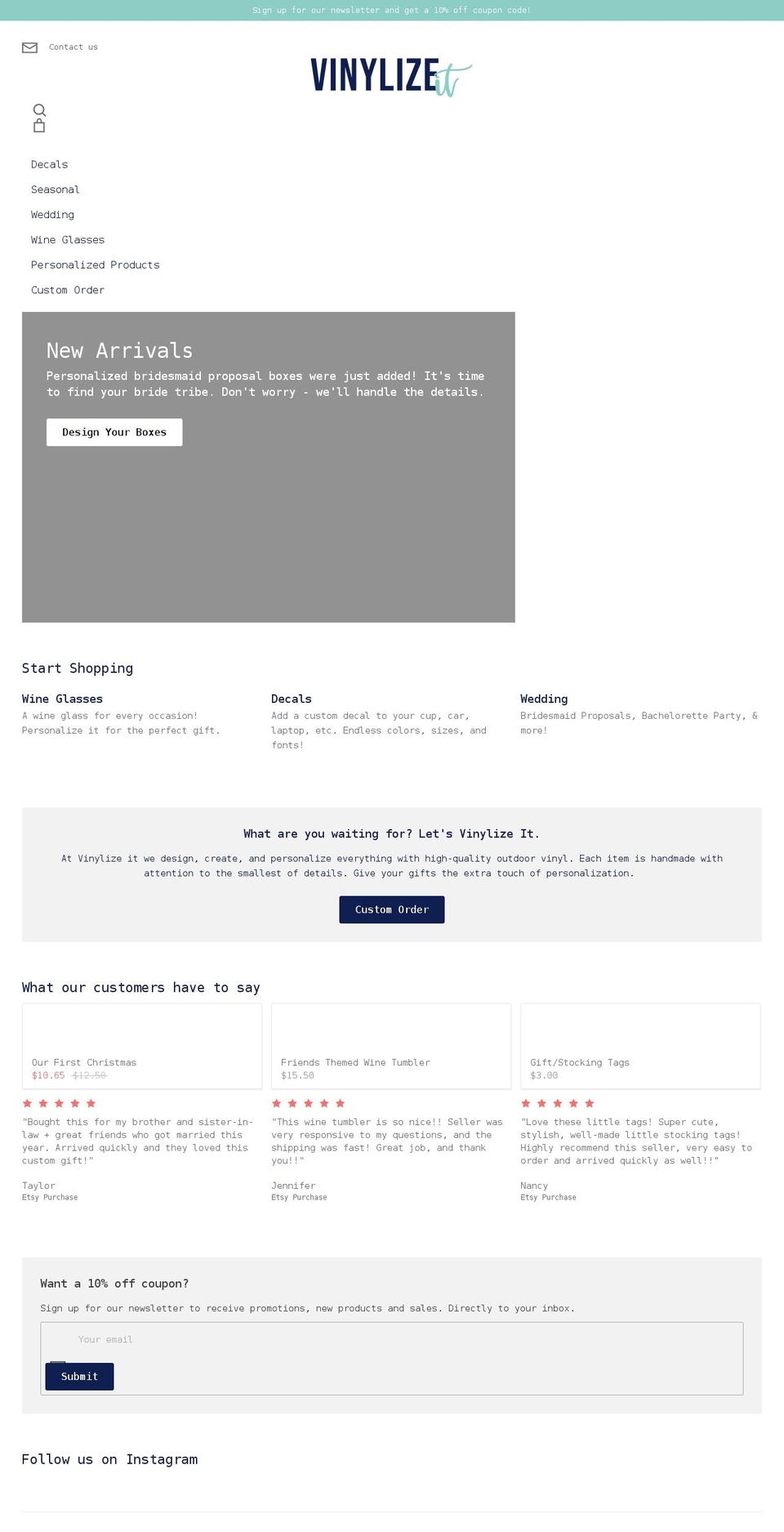 vinylizeit.com shopify website screenshot