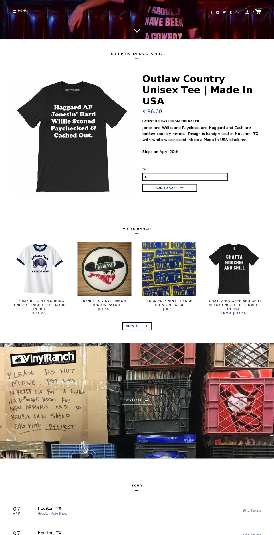 vinylranch.com shopify website screenshot