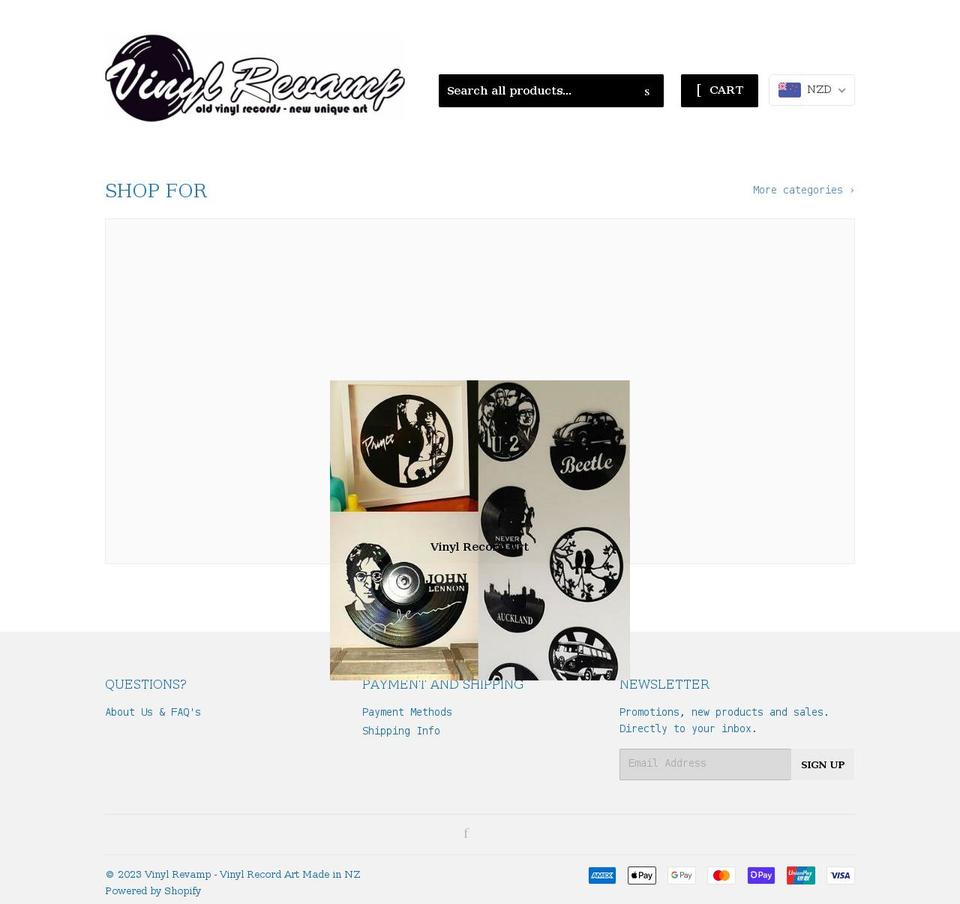 vinylrevamp.com shopify website screenshot