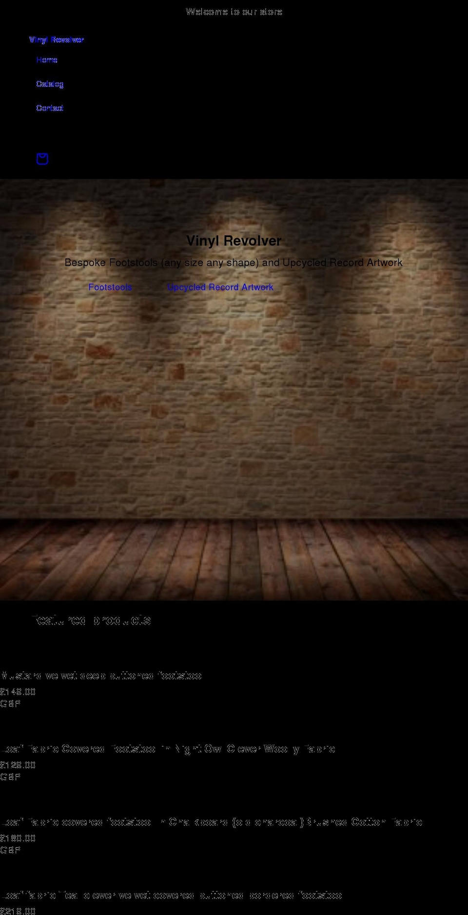 vinylrevolver.net shopify website screenshot