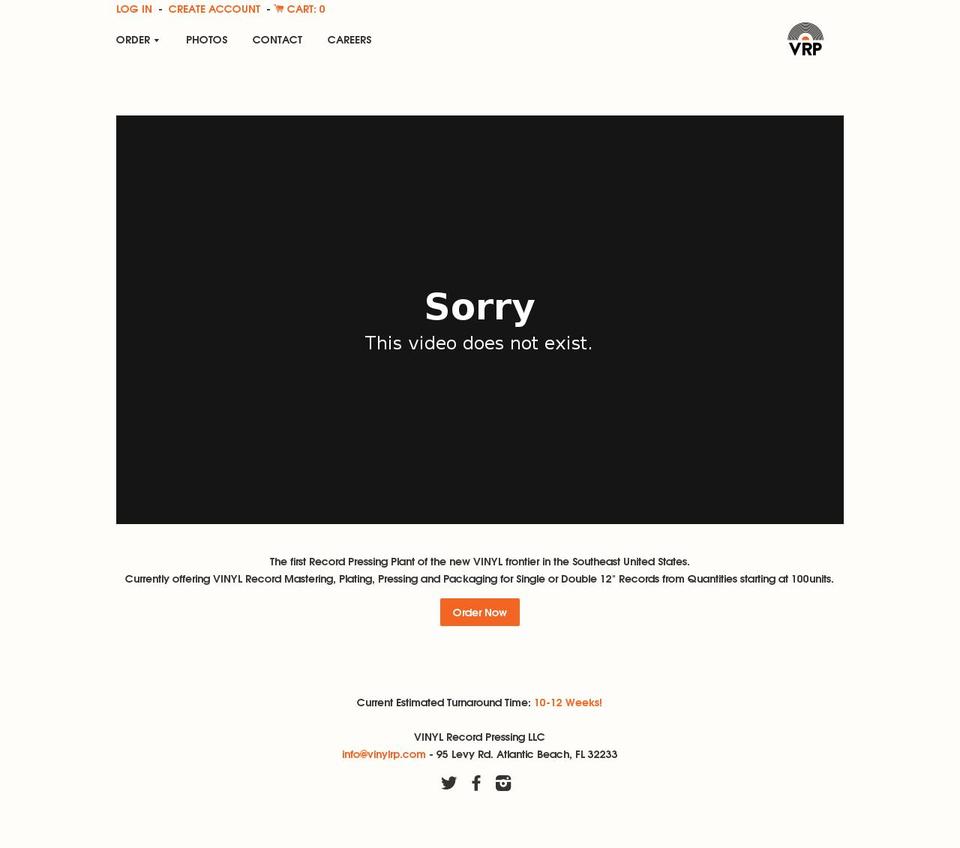vinylrpc.com shopify website screenshot