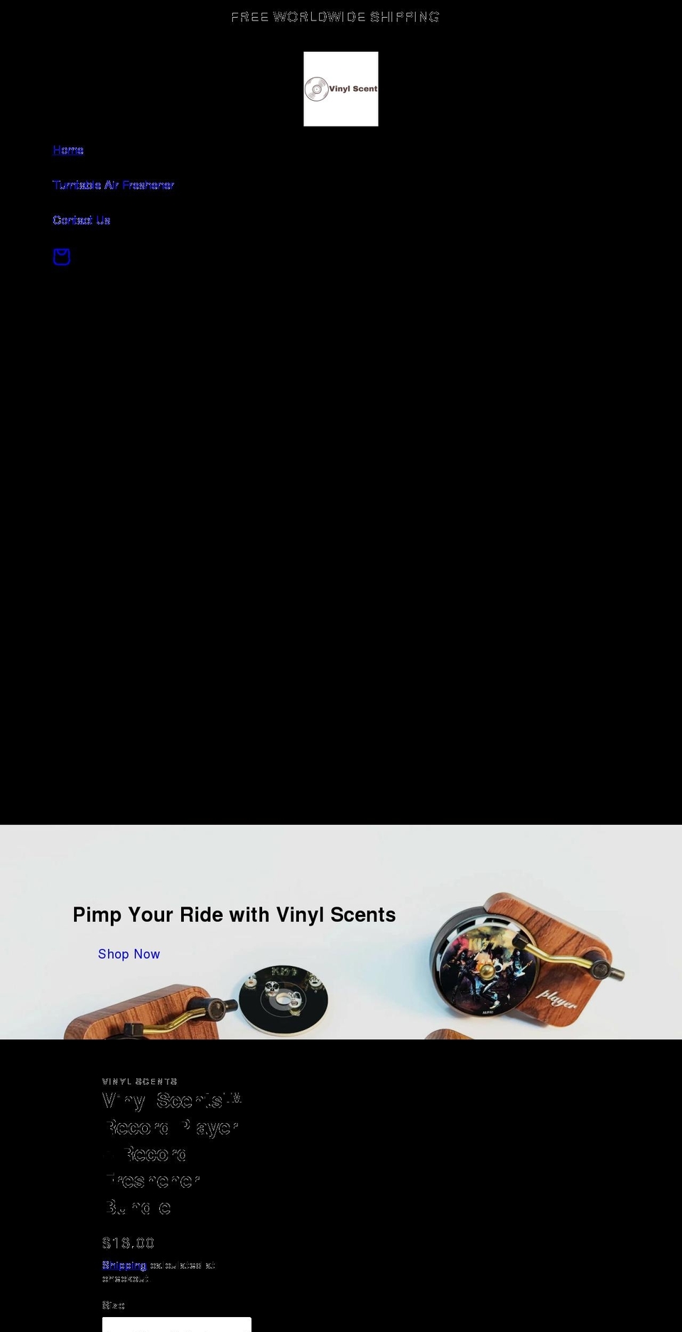 vinylscents.com shopify website screenshot