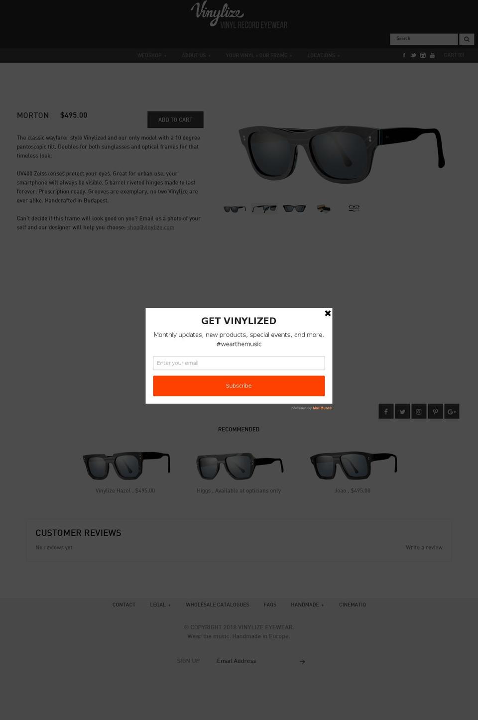 Jan- New theme Shopify theme site example vinylwayfarer.com