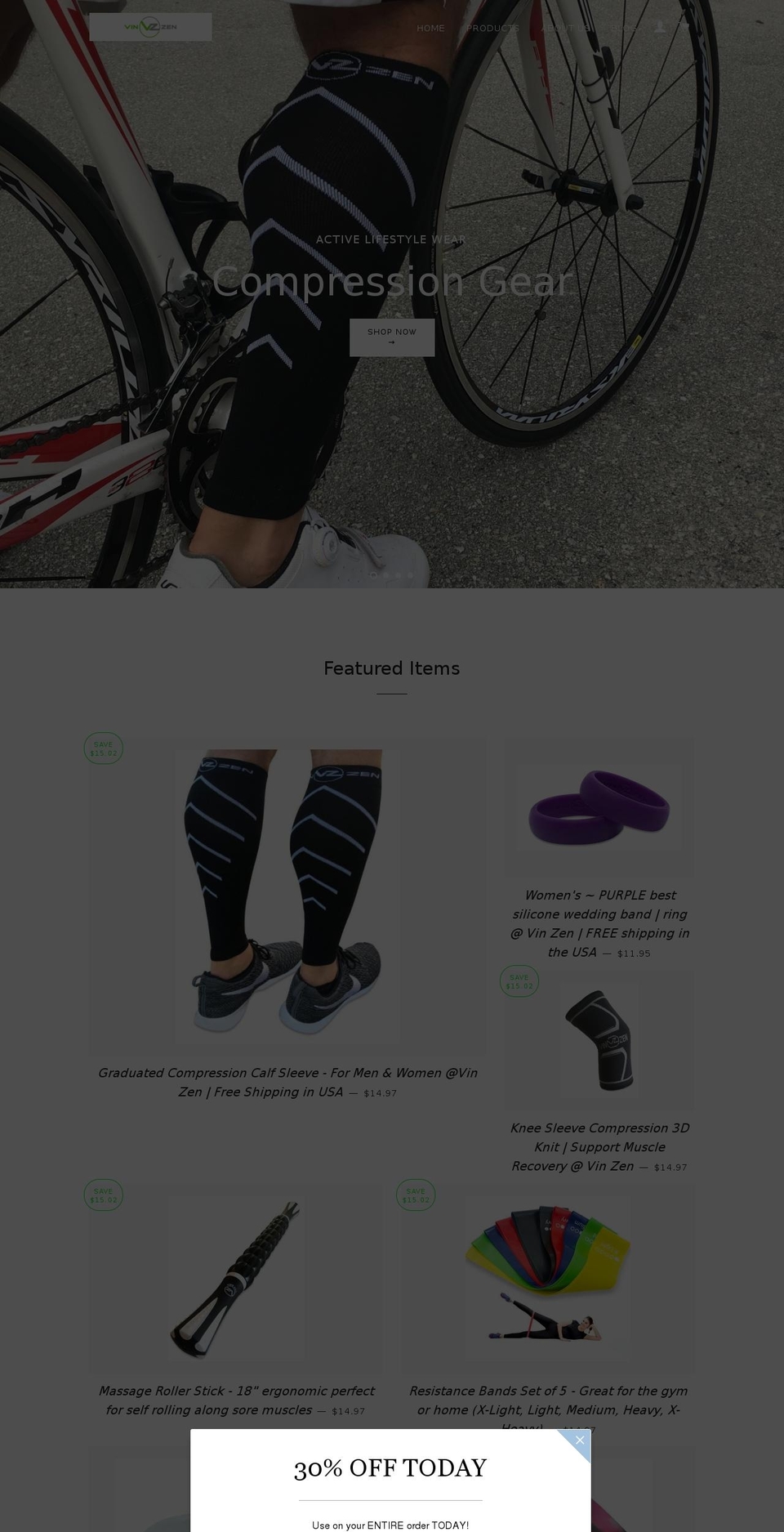 vinzenwellness.com shopify website screenshot