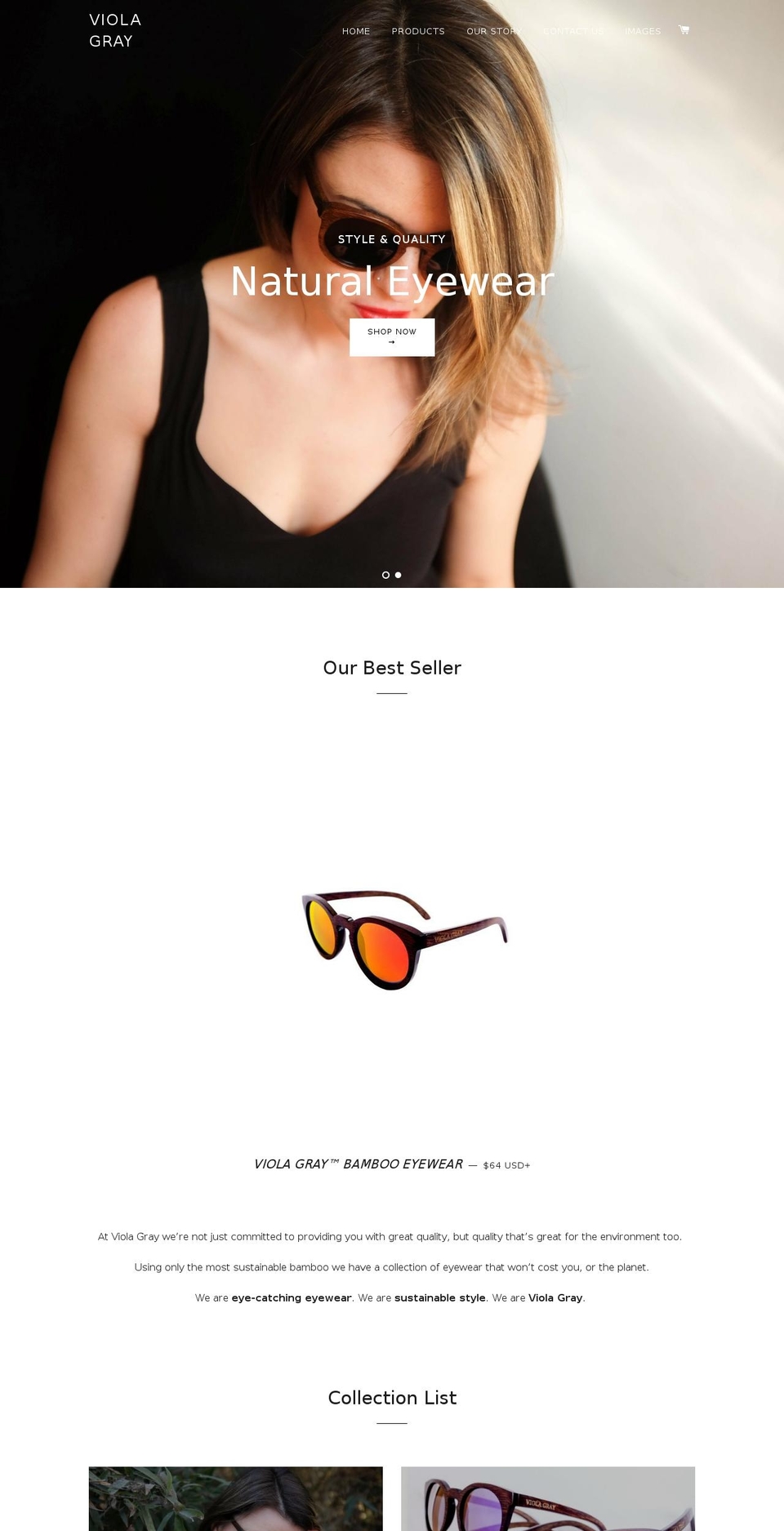 violagray.com — Shopify storefront screenshot