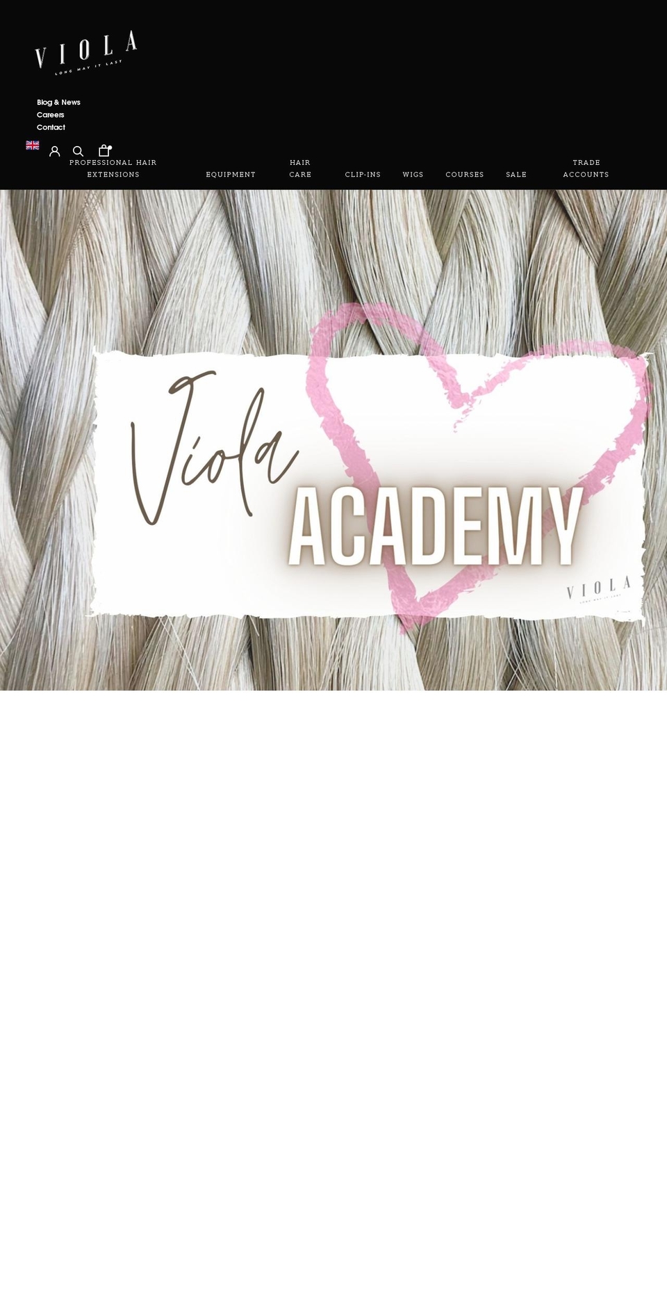 violahairextensions.co.uk shopify website screenshot