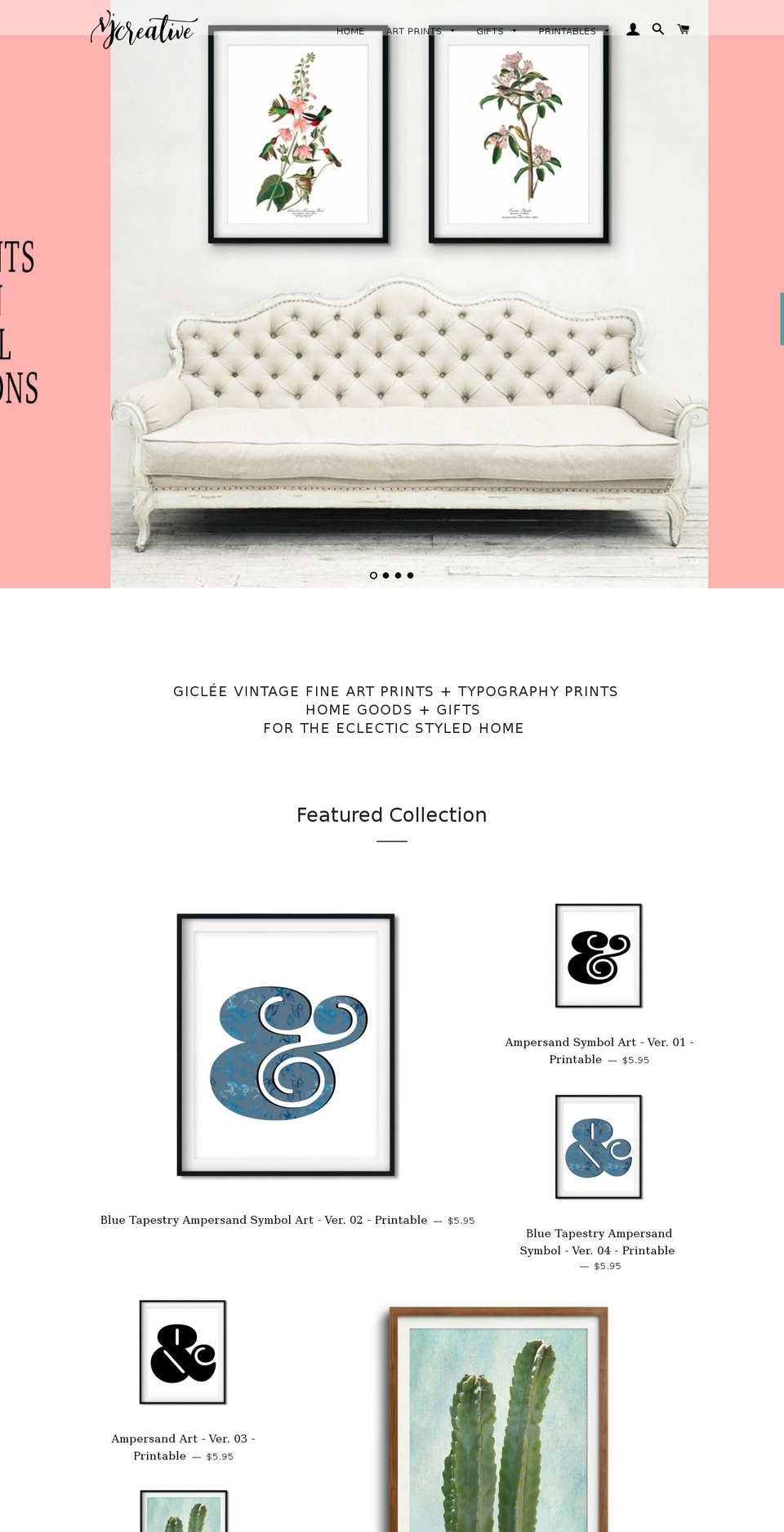violajoynercreative.com — Shopify storefront screenshot