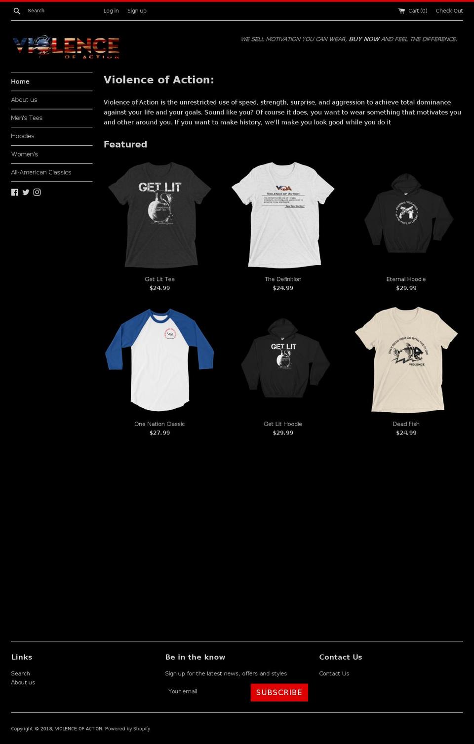 violent1776.com shopify website screenshot