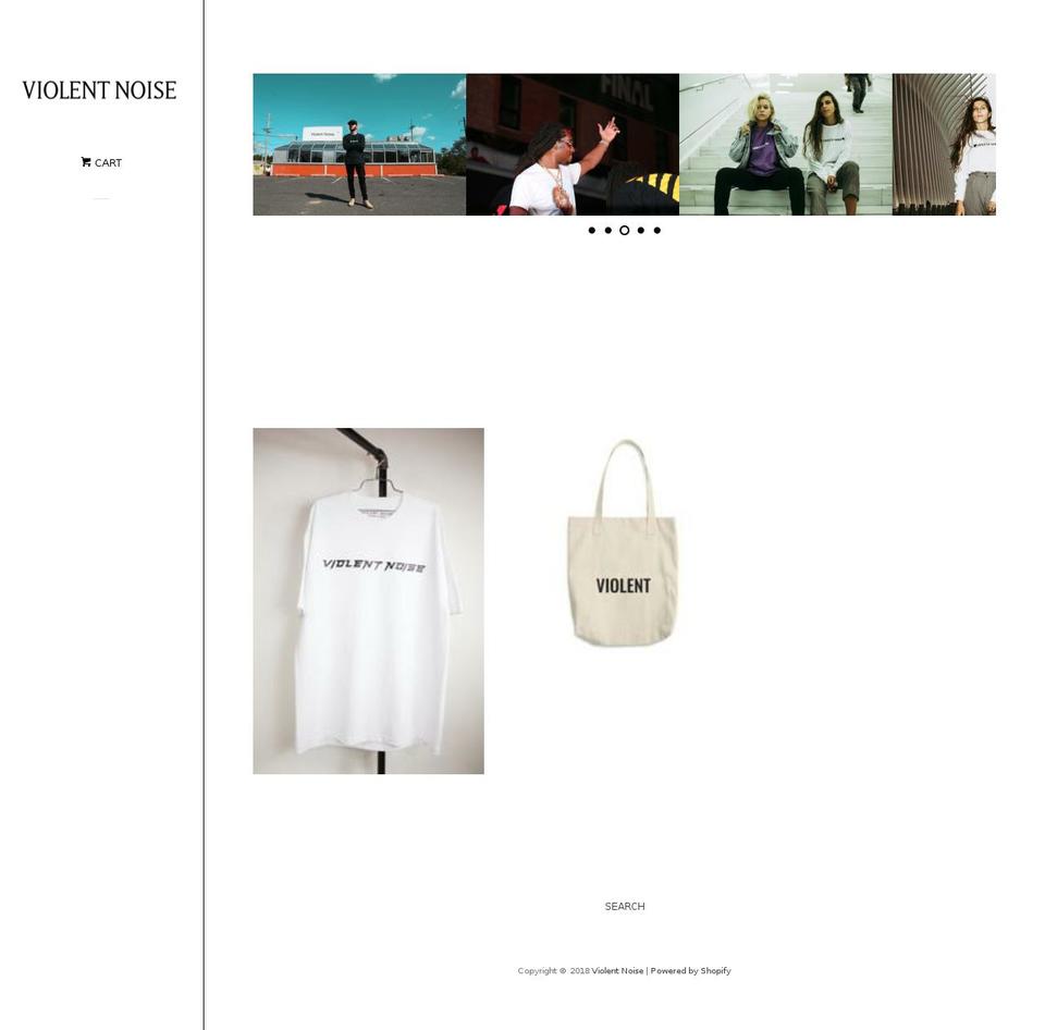 violentnoise.com — Shopify storefront screenshot