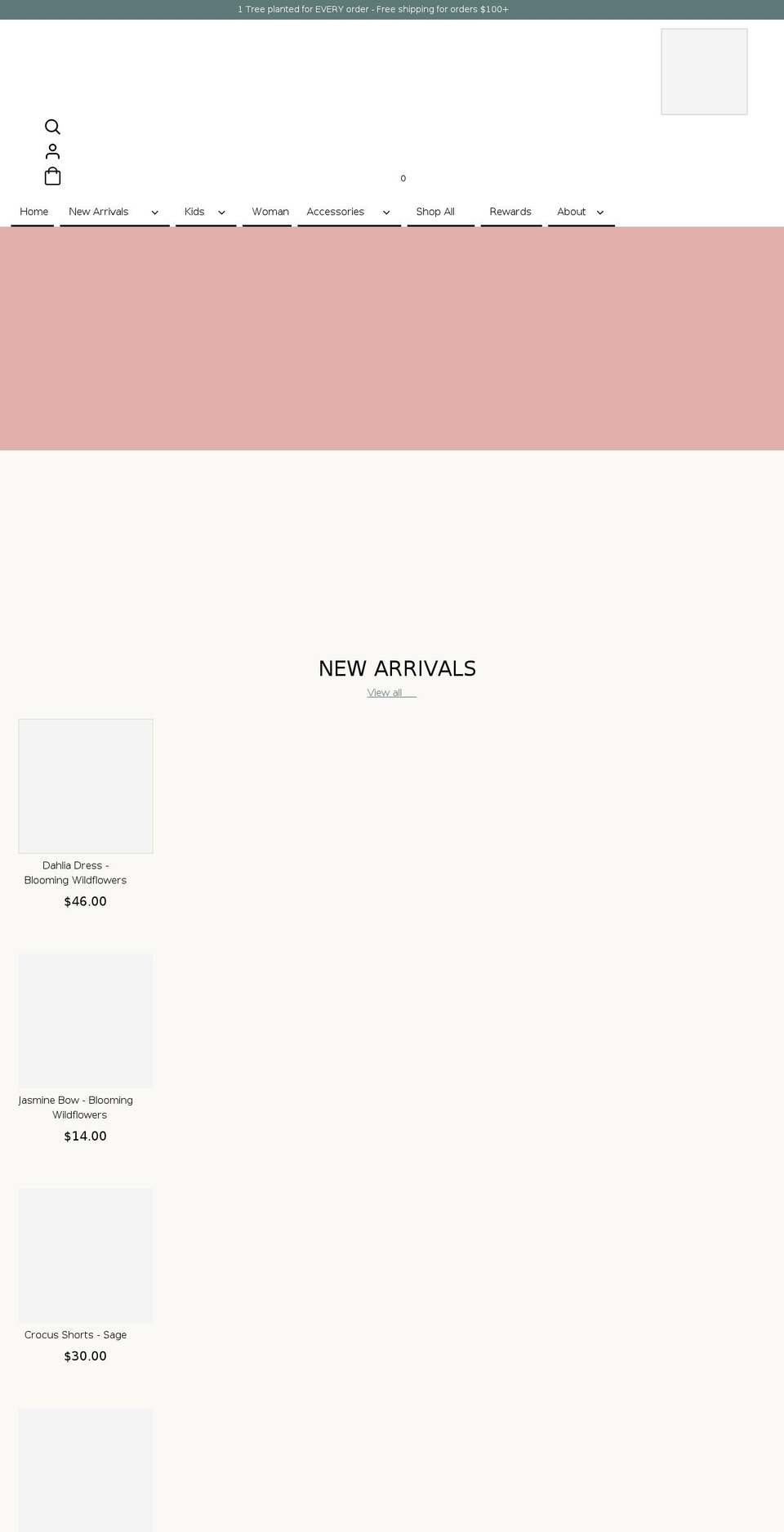 violetandhawthorn.com shopify website screenshot