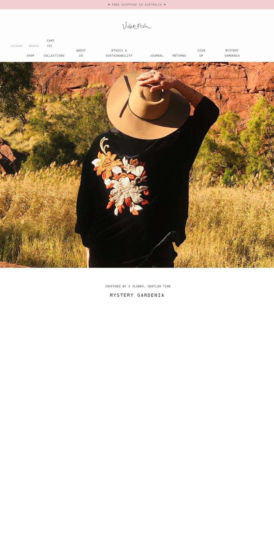 violetfish.com.au shopify website screenshot