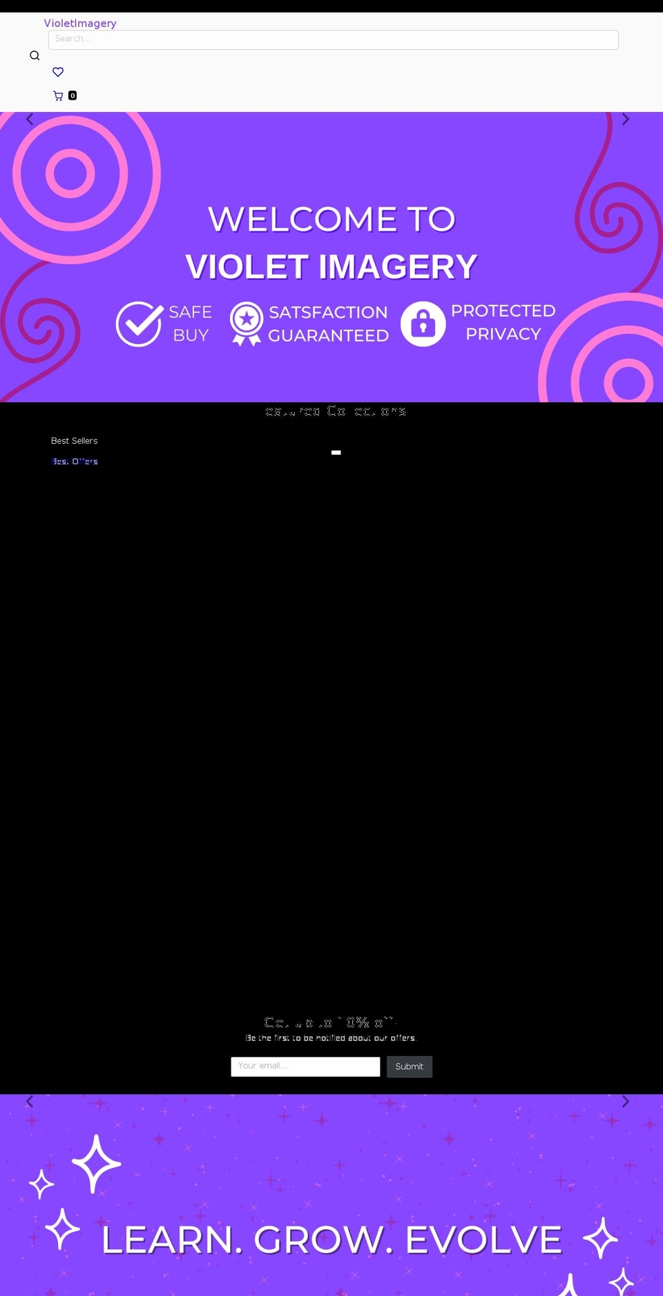 violetimagery.com shopify website screenshot