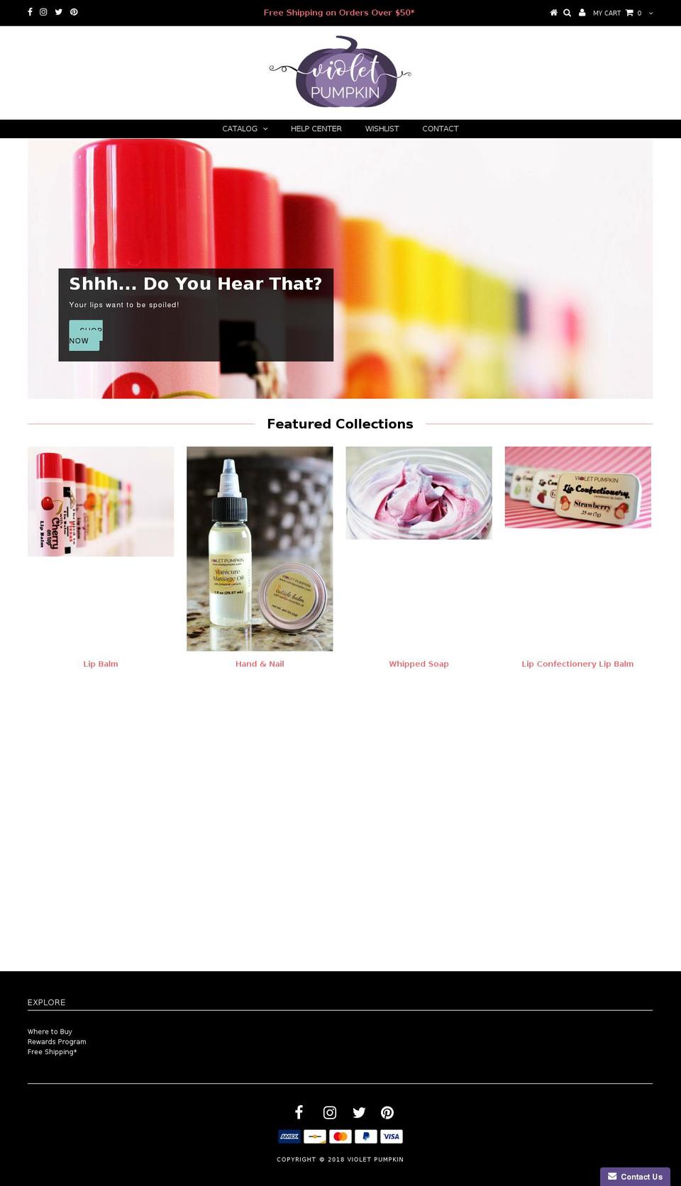 violetpumpkin.com — Shopify storefront screenshot