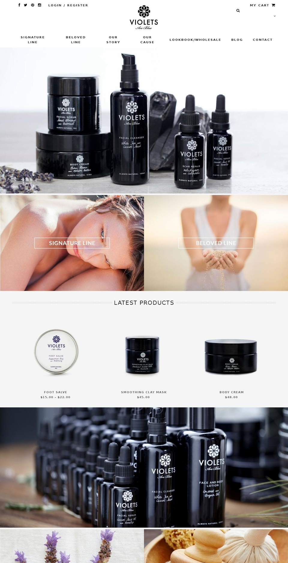 violetsarebluenyc.com shopify website screenshot
