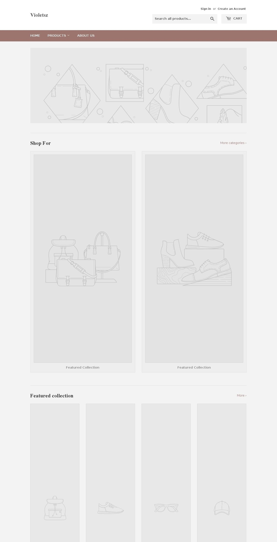 violetsz.com — Shopify storefront screenshot