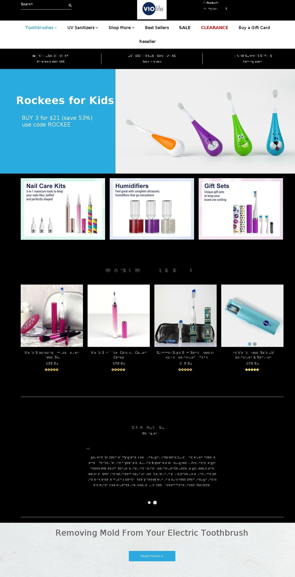 velastore-home1 Shopify theme site example violight.com